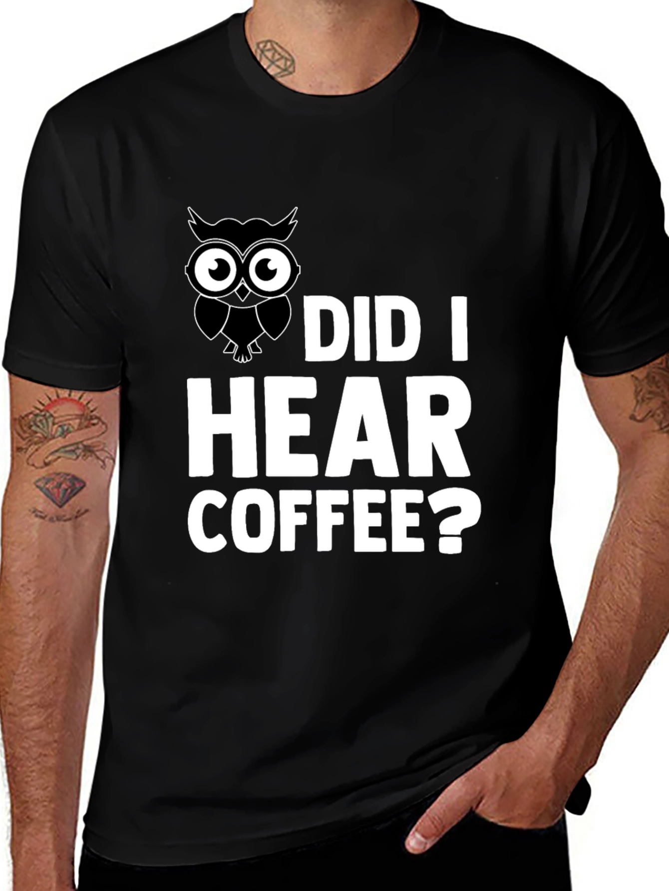 Variant 29 of Owl Did I Hear Coffee? Graphic T-Shirt