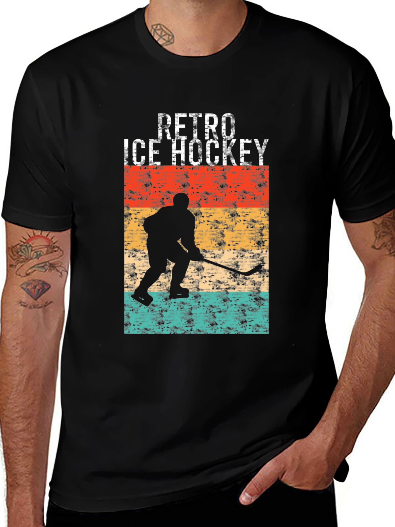 Variant 12 of Retro Ice Hockey Graphic Tee - Vintage Style T-Shirt