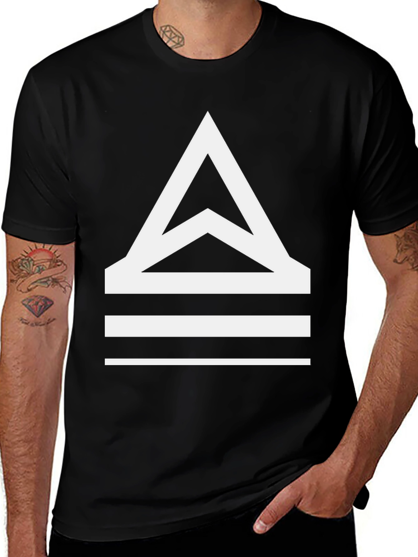 Variant 24 of Modern Geometric Triangle Graphic Tee
