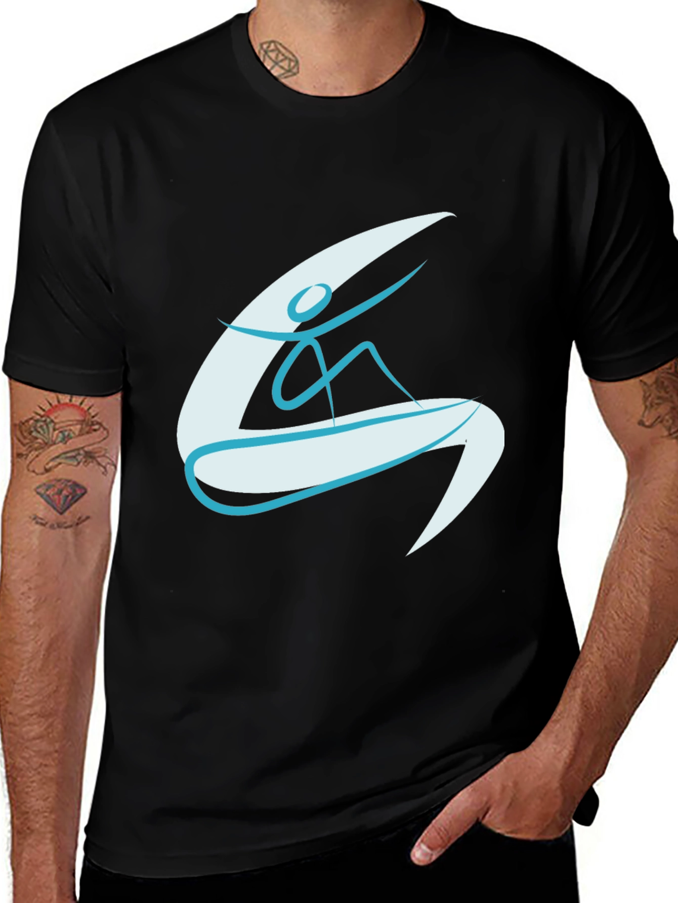 Variant 10 of Abstract Surfboarder Graphic Tee