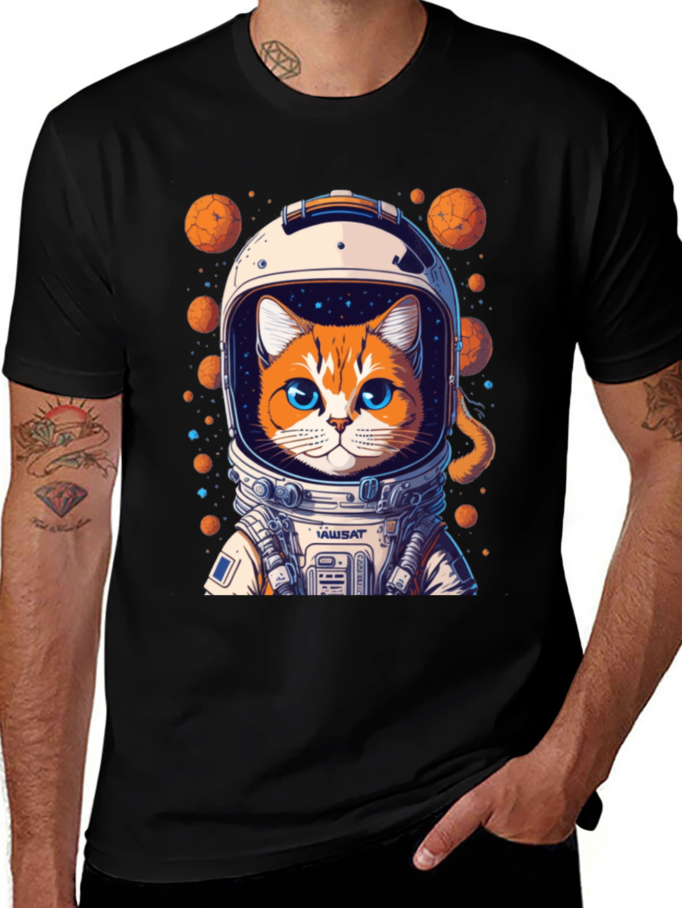Variant 20 of Astronaut Cat Graphic Tee
