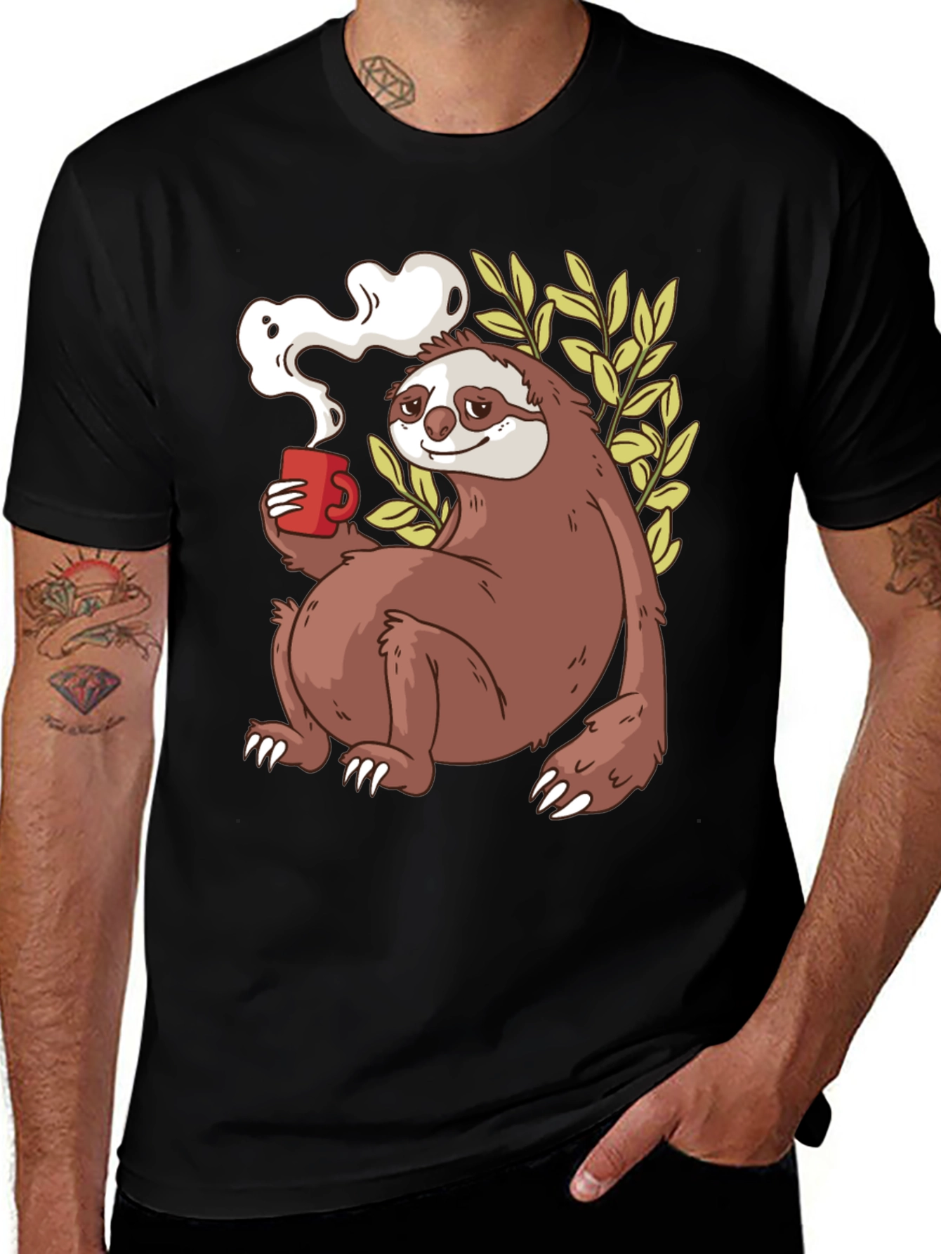 Variant 7 of Sloth Coffee Lover Graphic T-Shirt