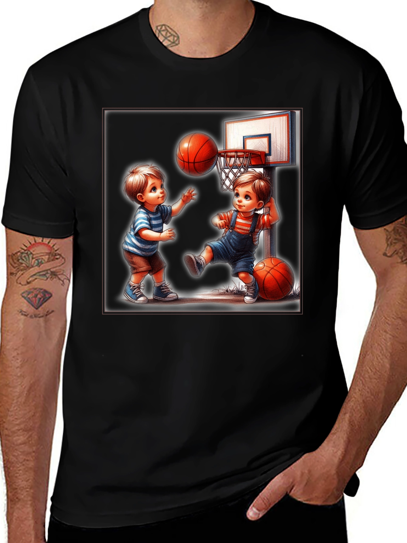 Kids Basketball Graphic T-Shirt