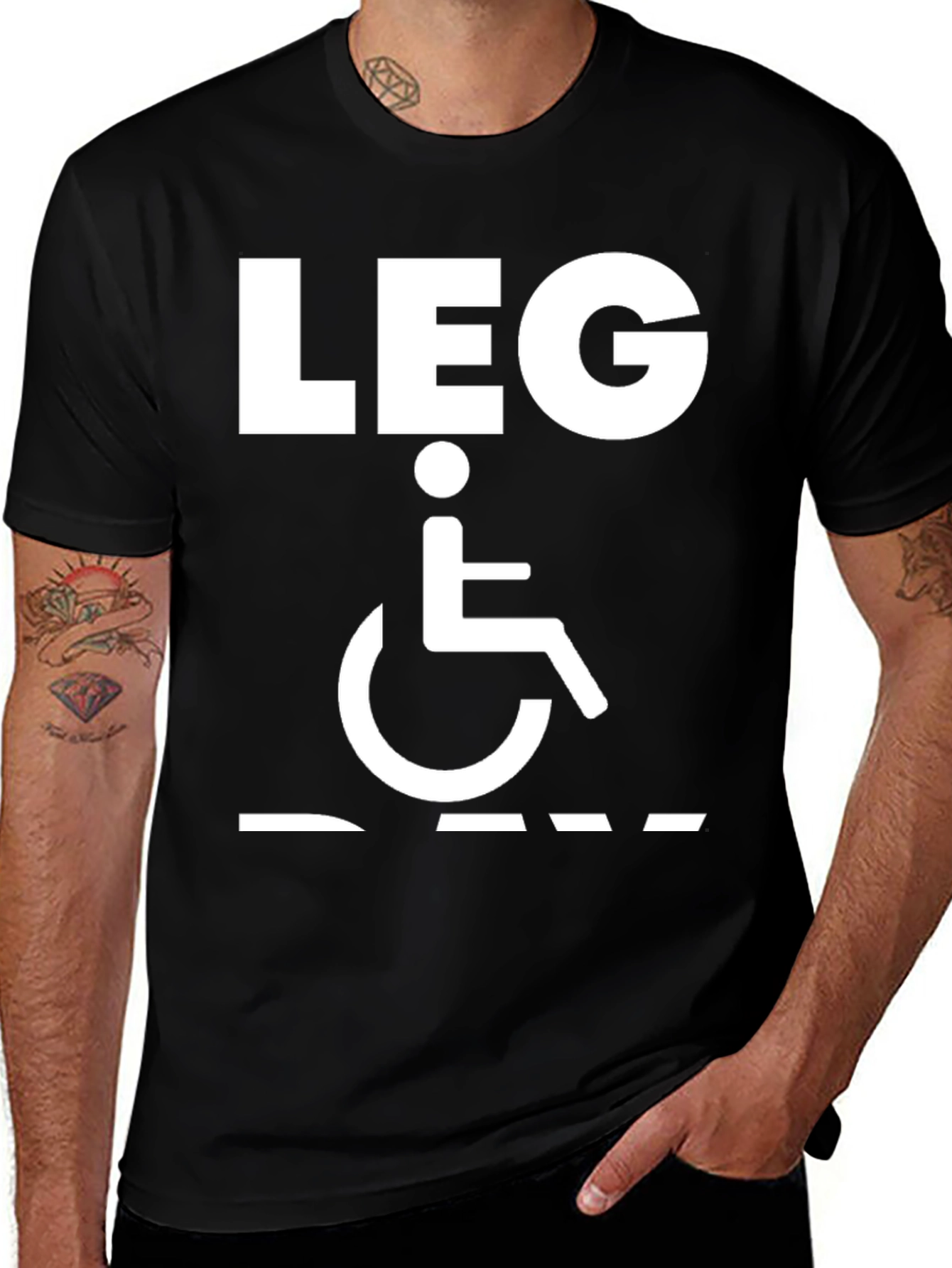 Variant 15 of Leg Day Funny Wheelchair T-Shirt