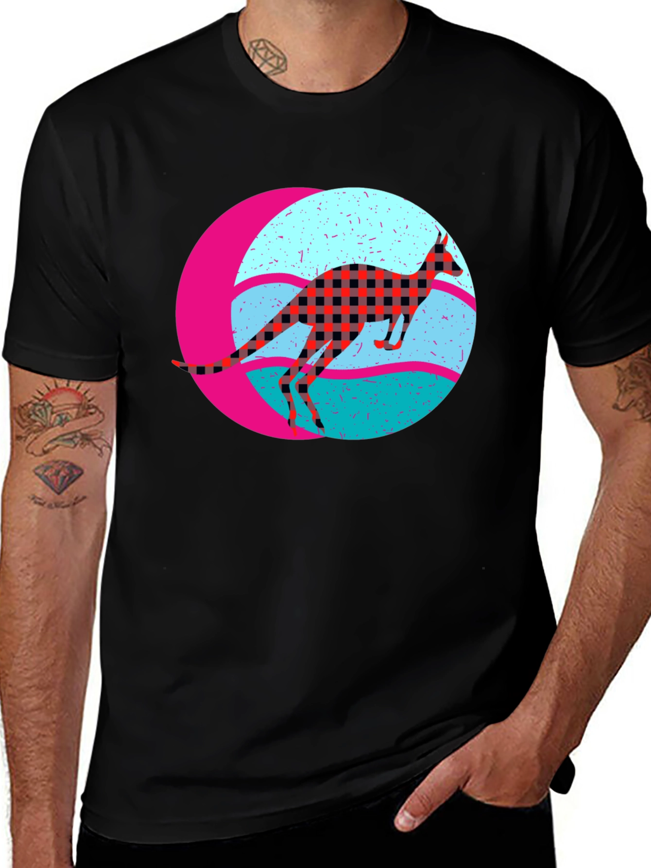Variant 3 of Retro Kangaroo Graphic Tee