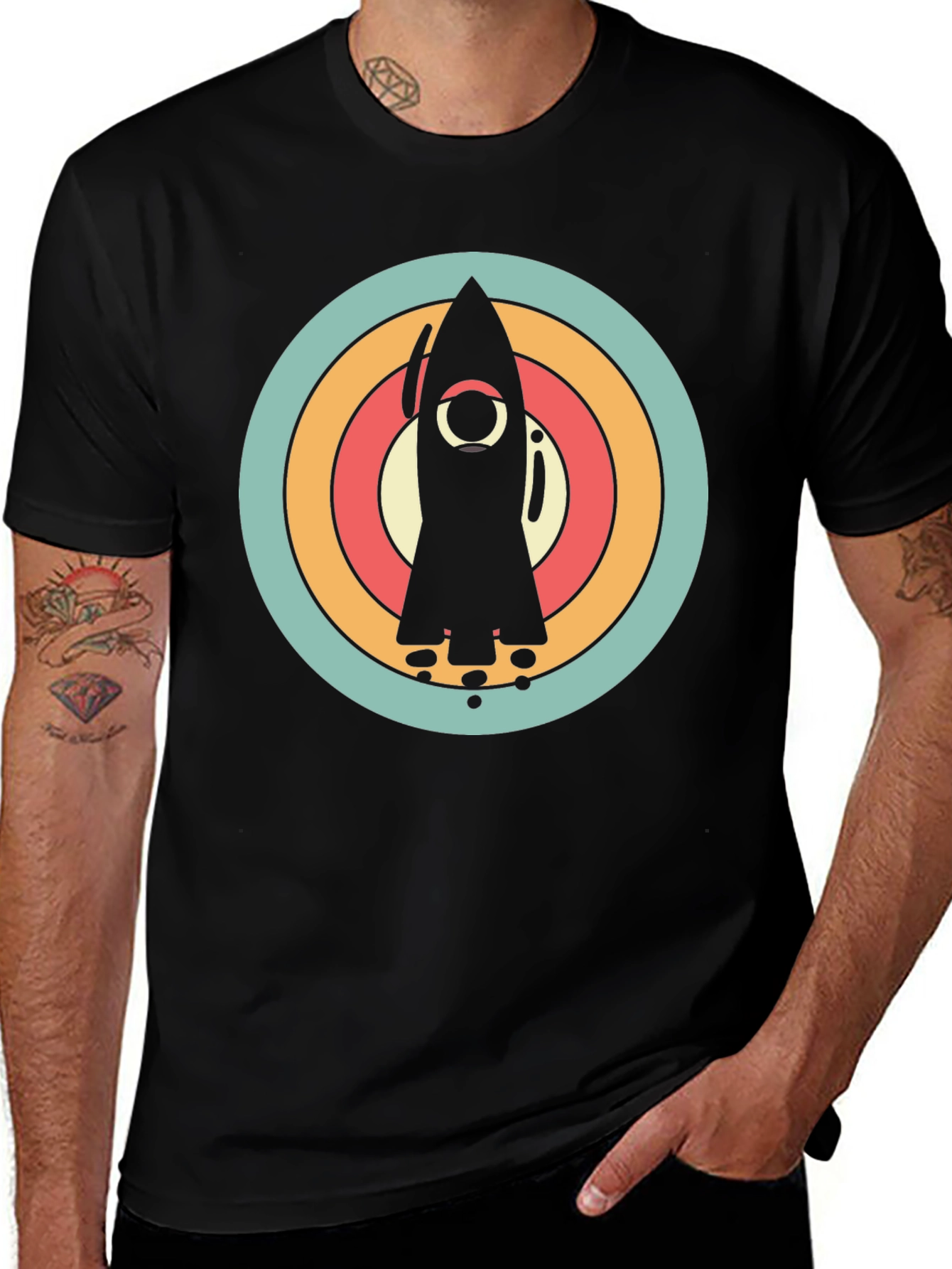 Variant 17 of Retro Rocket T-Shirt