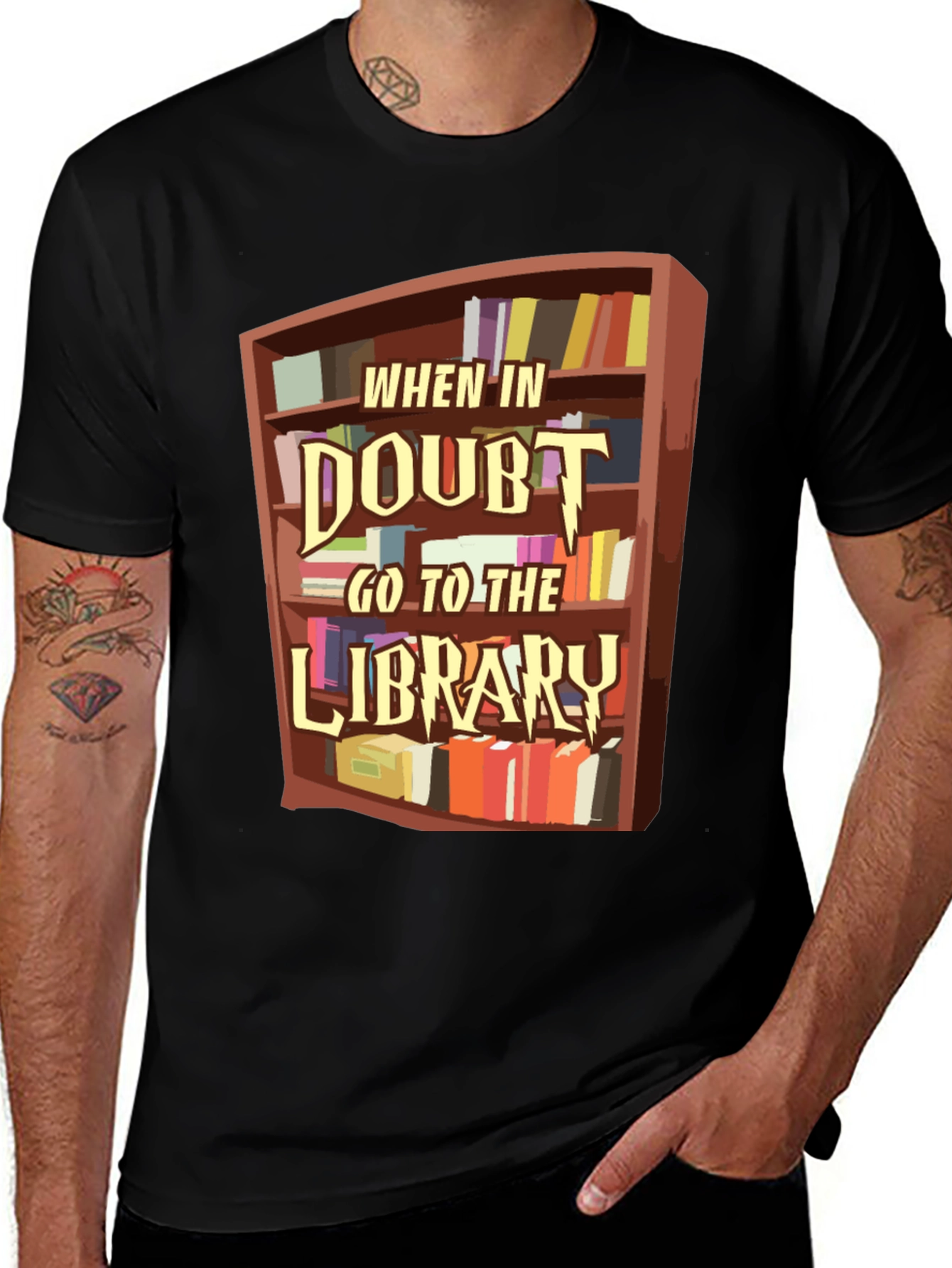 Variant 17 of When in Doubt Go to the Library T-Shirt