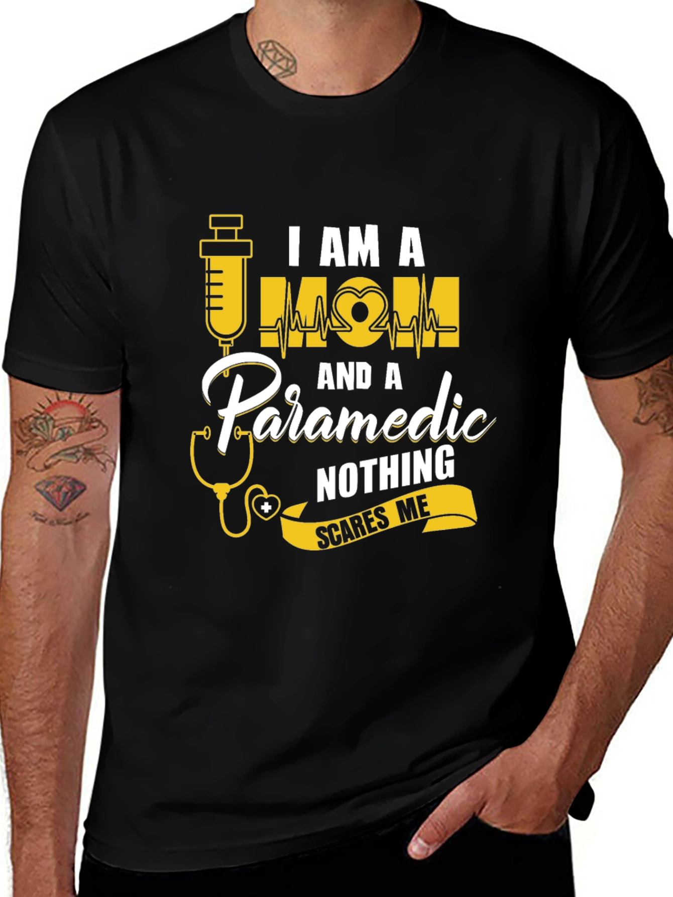 Mom and Paramedic T-Shirt - Nothing Scares Me