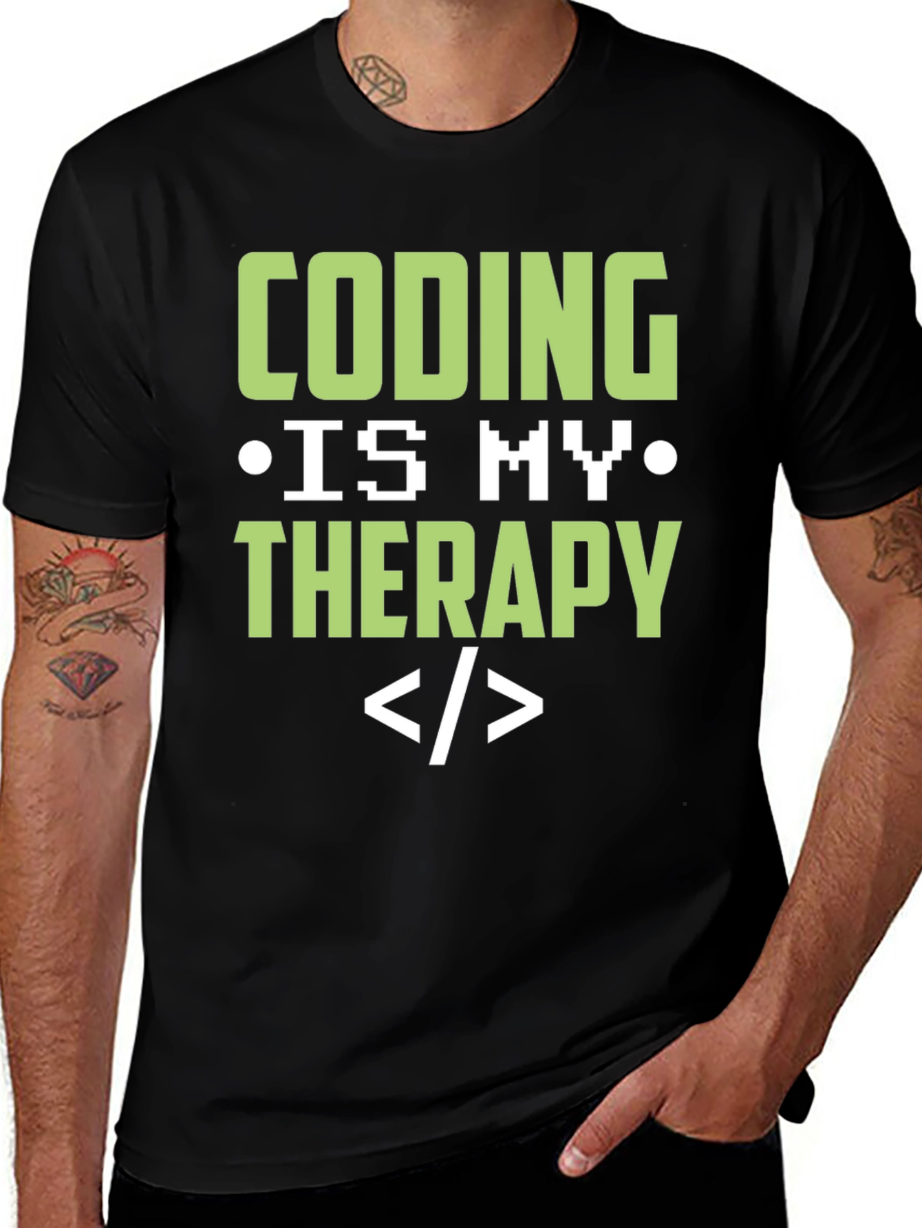 Variant 8 of Coding Is My Therapy T-Shirt - Programmer Gift
