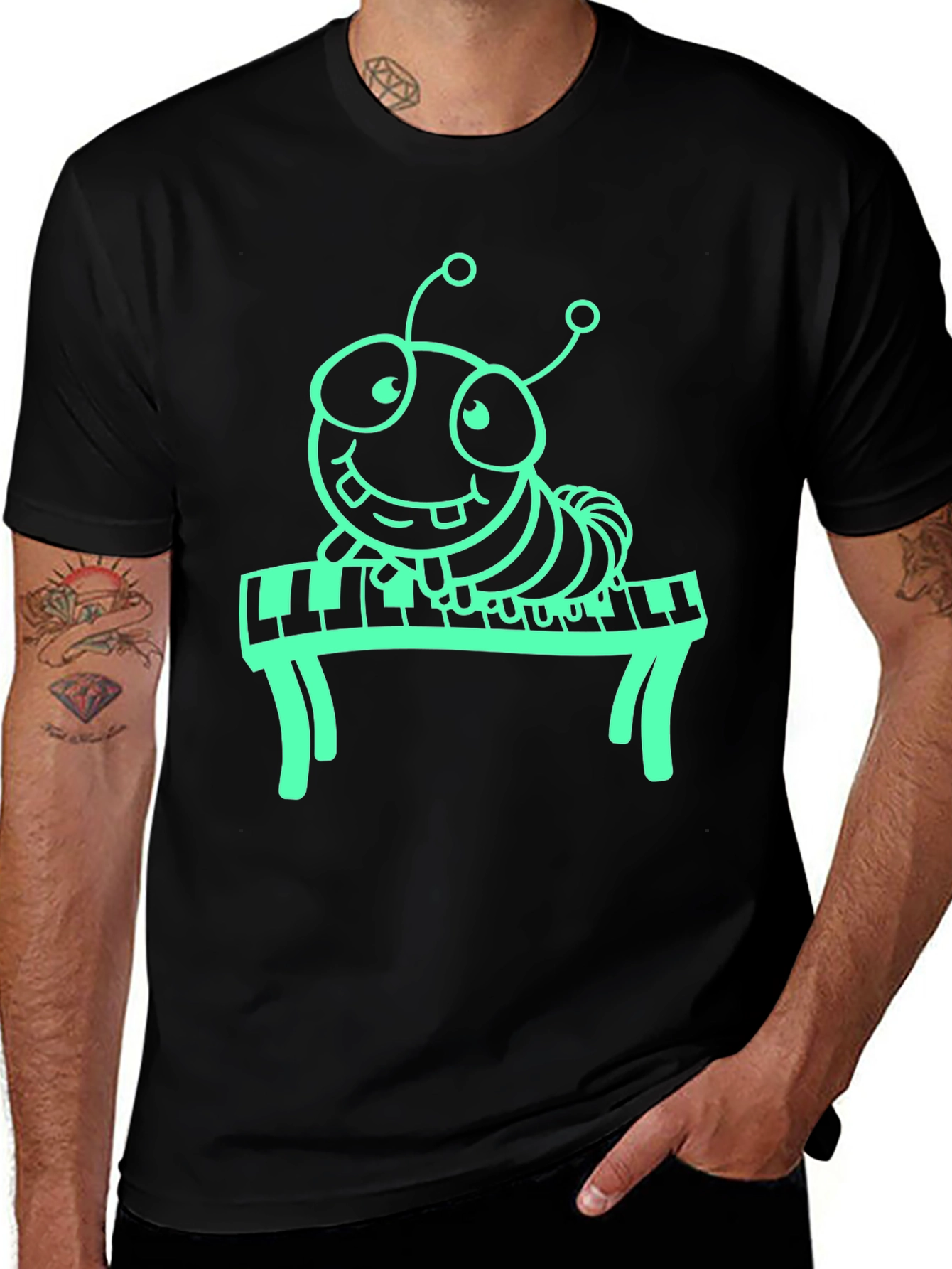 Variant 30 of Piano Bug Black Tee