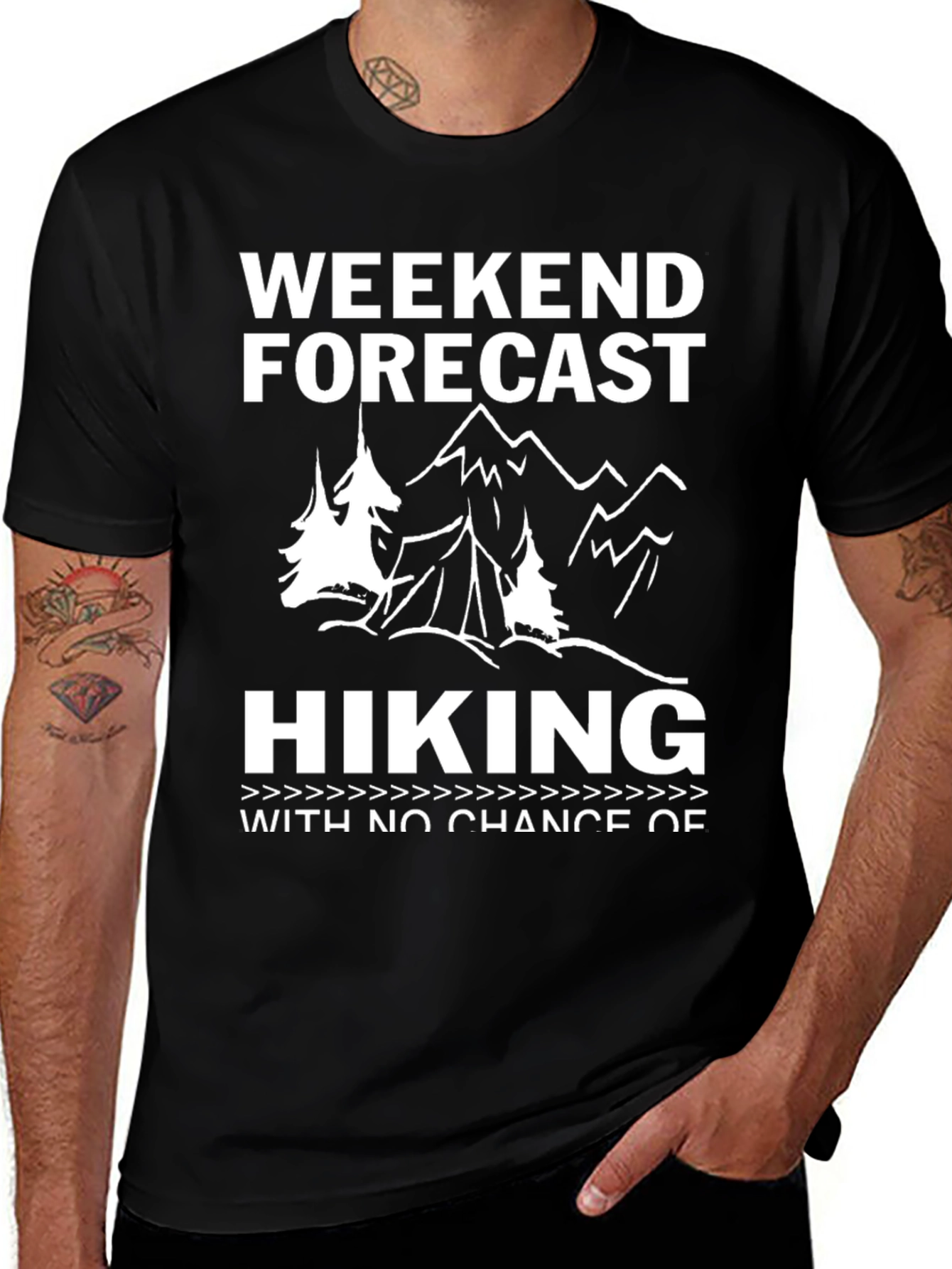 Variant 11 of Weekend Hiking Forecast Graphic T-Shirt