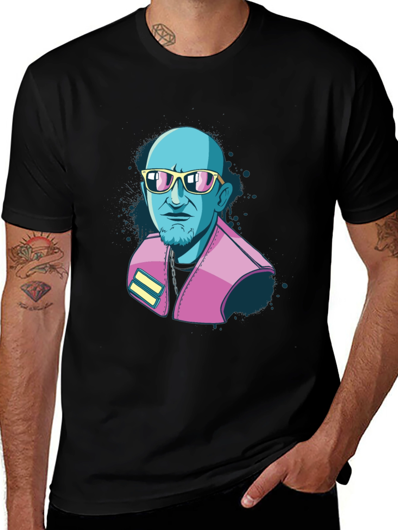 Variant 25 of Cool Blue Cartoon Character Graphic Tee