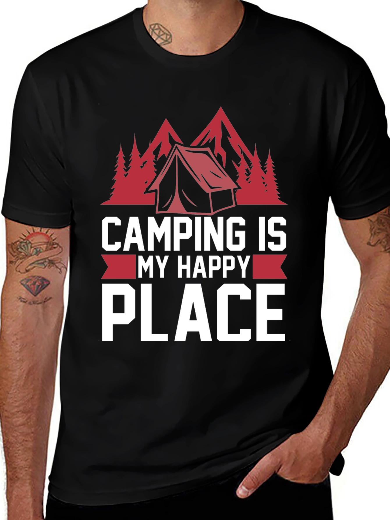 Variant 22 of Camping Is My Happy Place Graphic Tee