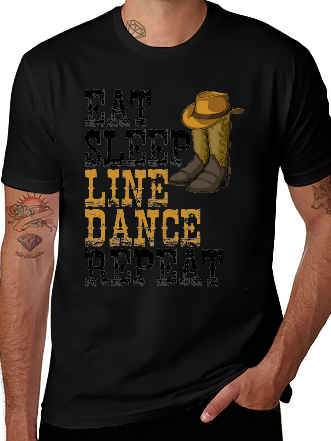 Variant 10 of Eat Sleep Line Dance Repeat T-Shirt