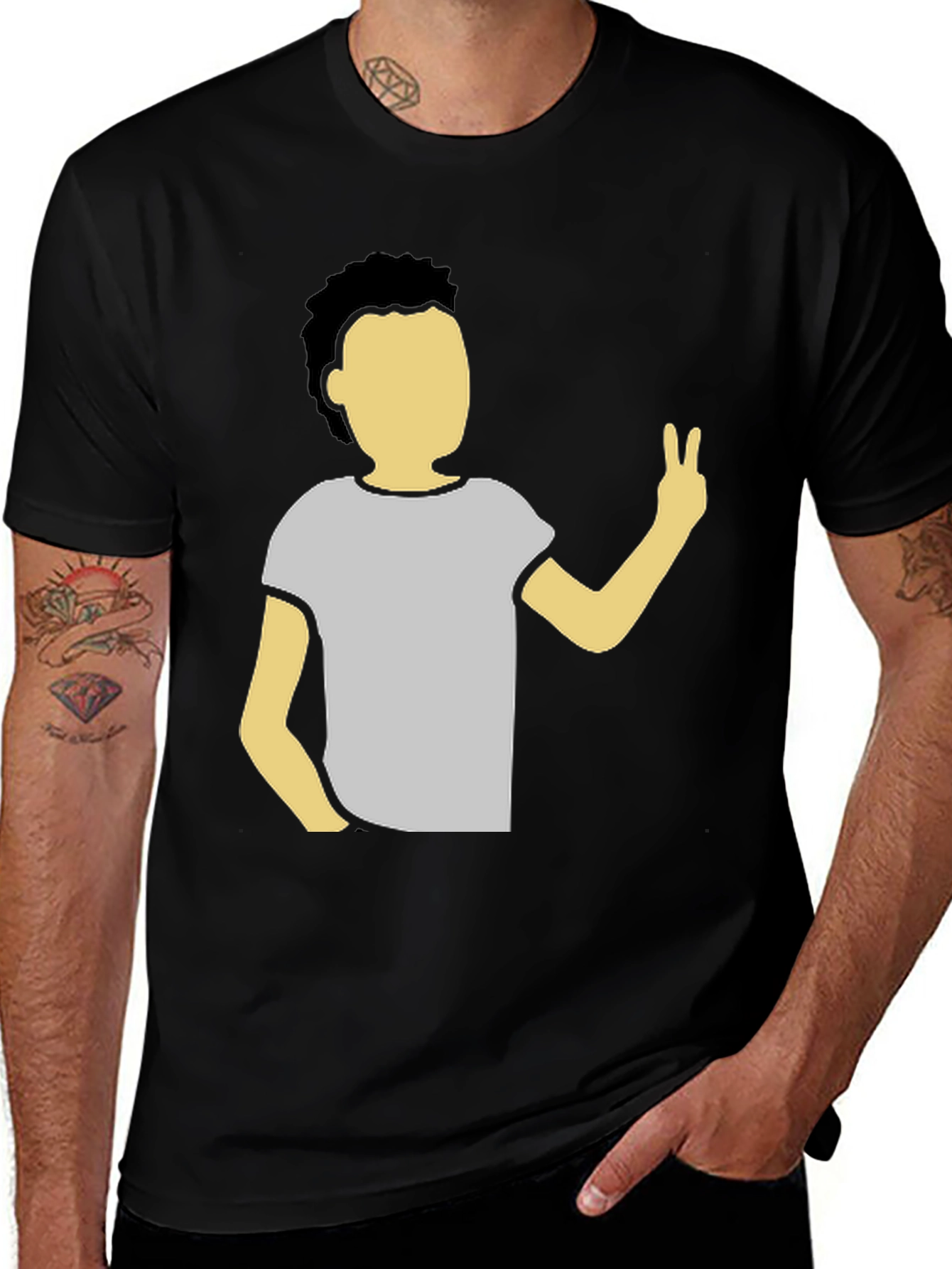 Variant 2 of Peace Out T-Shirt - Casual Graphic Tee