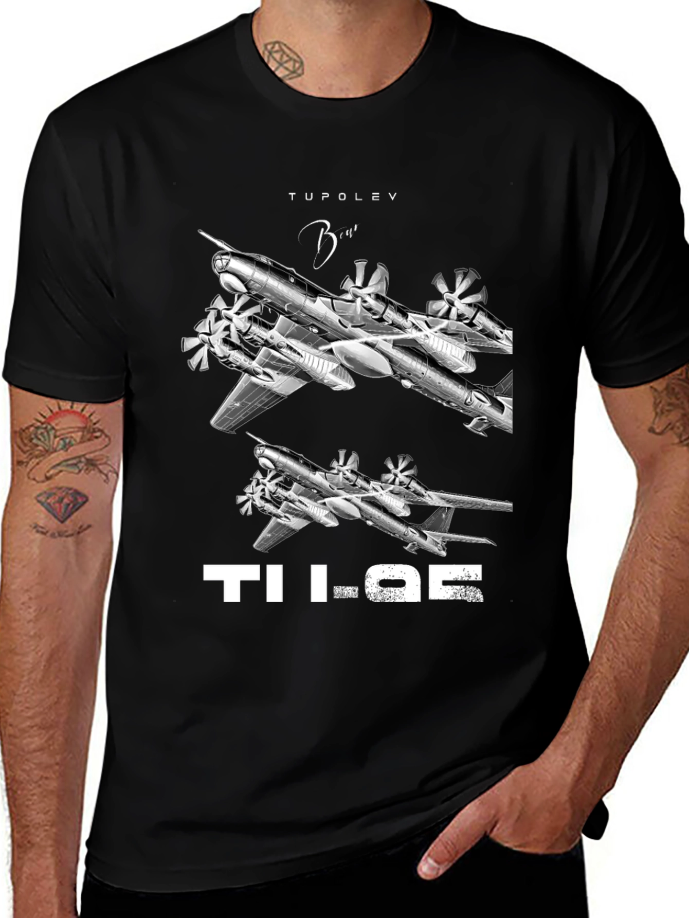 Tupolev TU-95 Bomber Graphic Tee - Aviation History Shirt