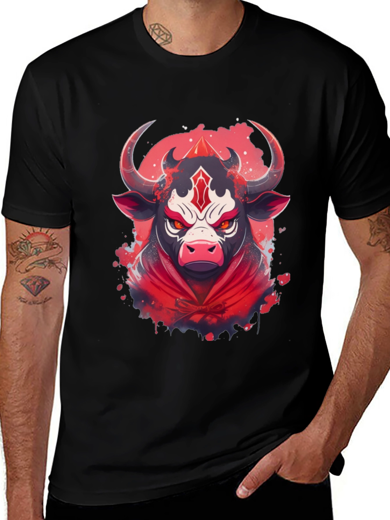 Variant 12 of Graphic Tee: Angry Bull Design
