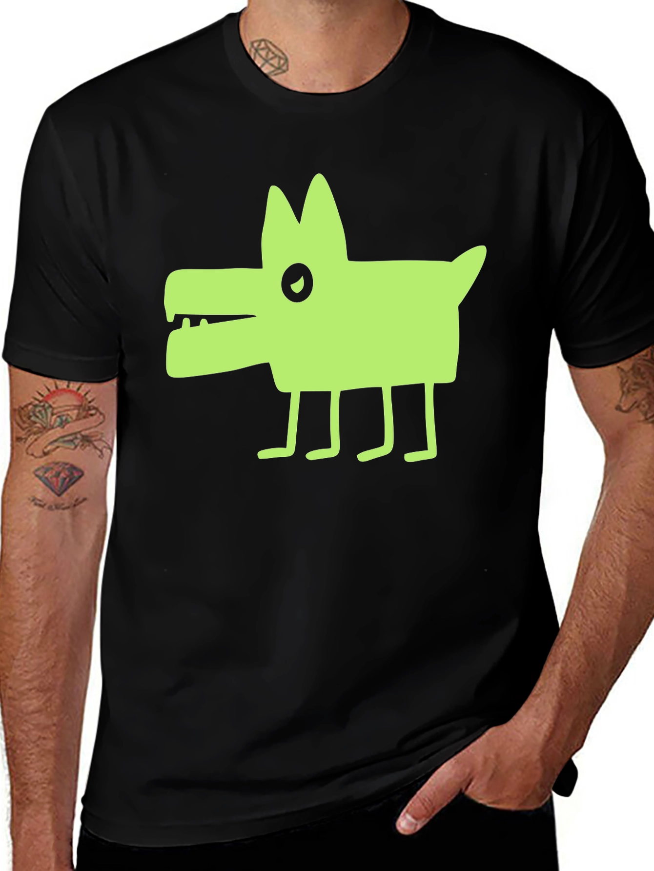 Variant 11 of Cool Graphic Dog Tee - Unisex Black T-Shirt