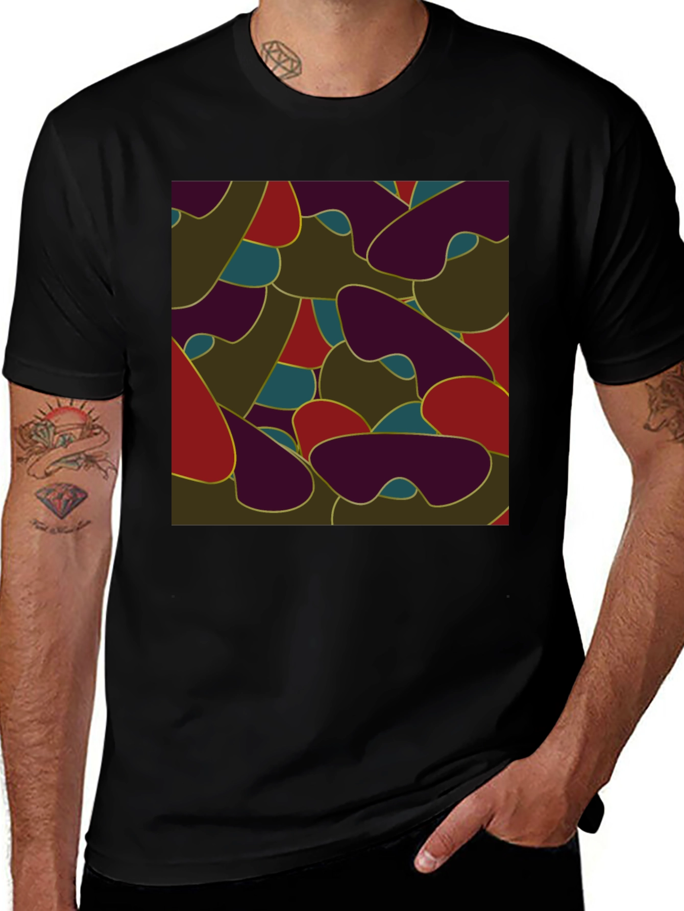 Variant 2 of Abstract Camo Style Men's T-Shirt