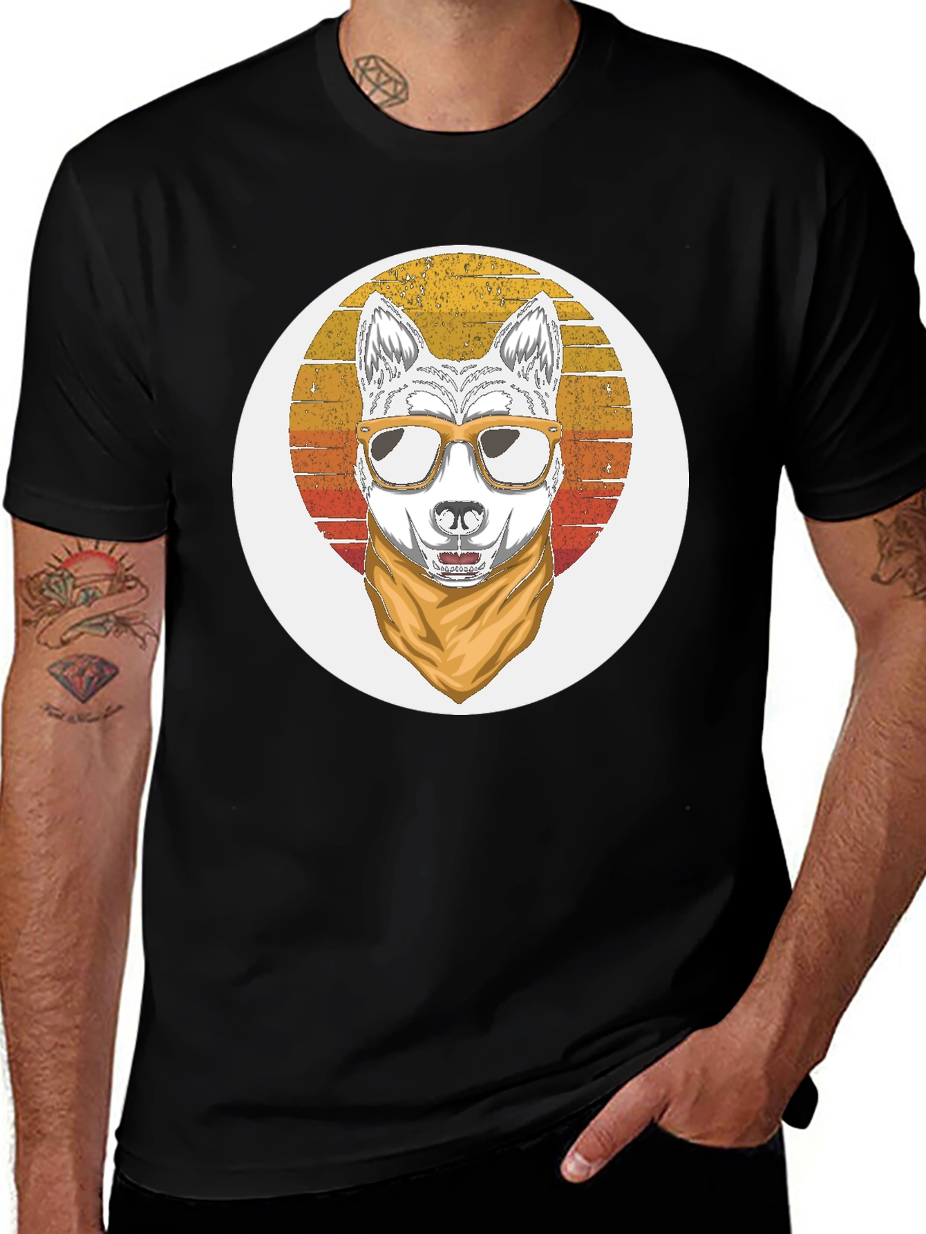 Variant 10 of Cool Dog Retro T-Shirt