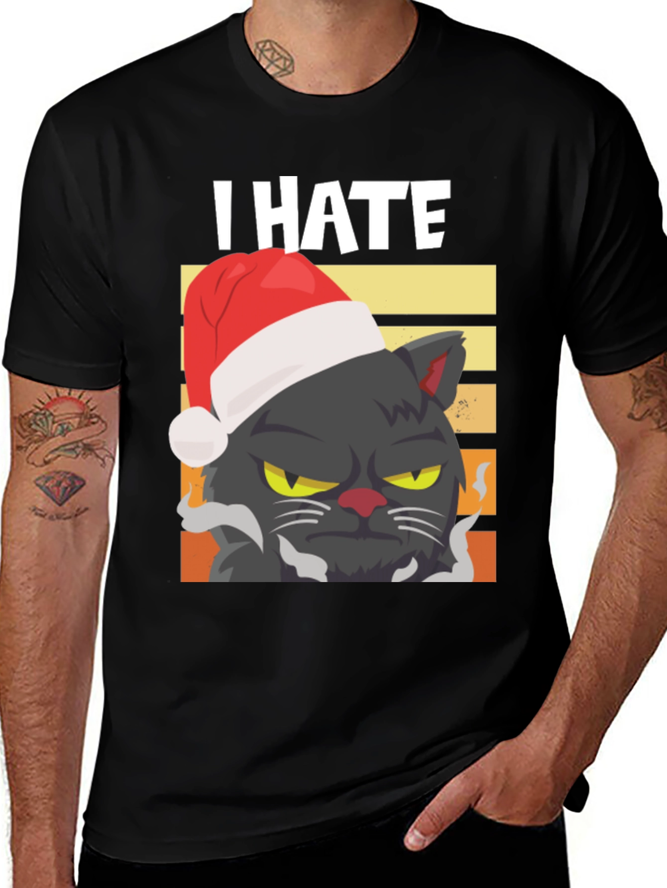 Grumpy Cat Christmas T-Shirt - I Hate