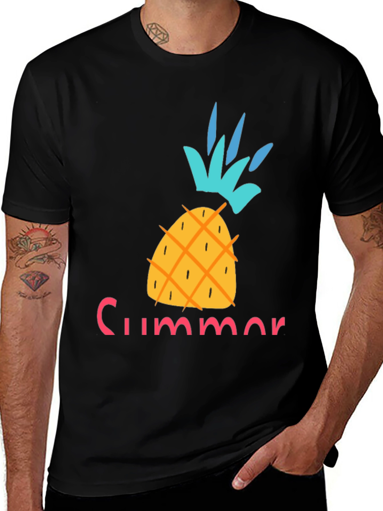 Variant 30 of Summer Pineapple Graphic T-Shirt