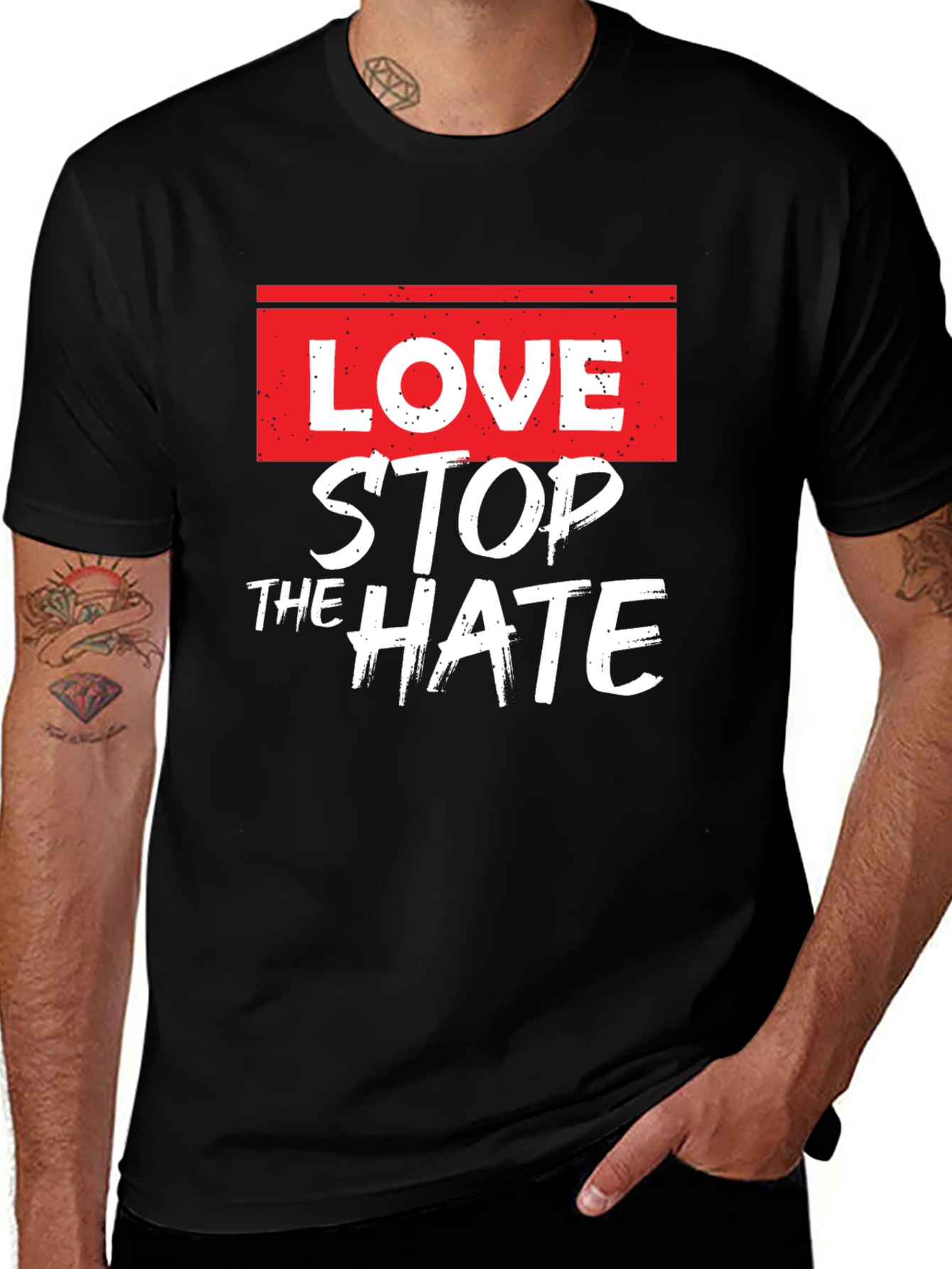 Love Stop The Hate Graphic T-Shirt