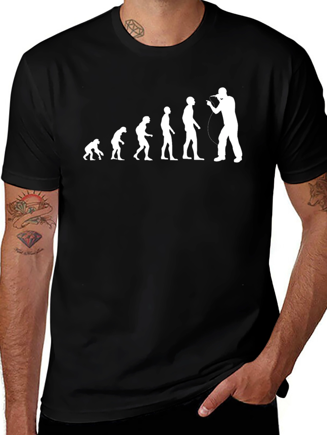 Evolution of Rapper Black T-Shirt