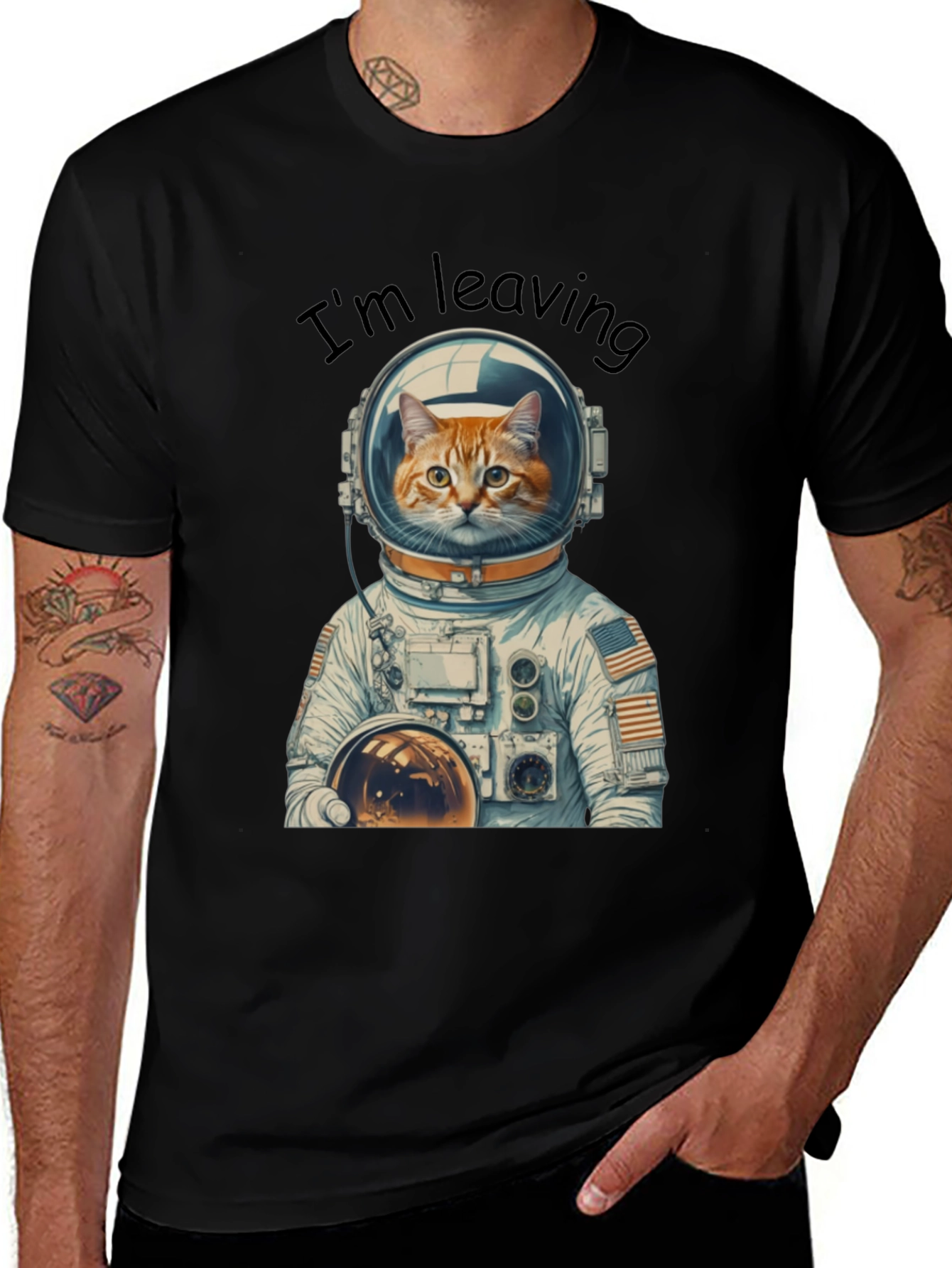 Variant 28 of Cat Astronaut T-Shirt - I'm Leaving