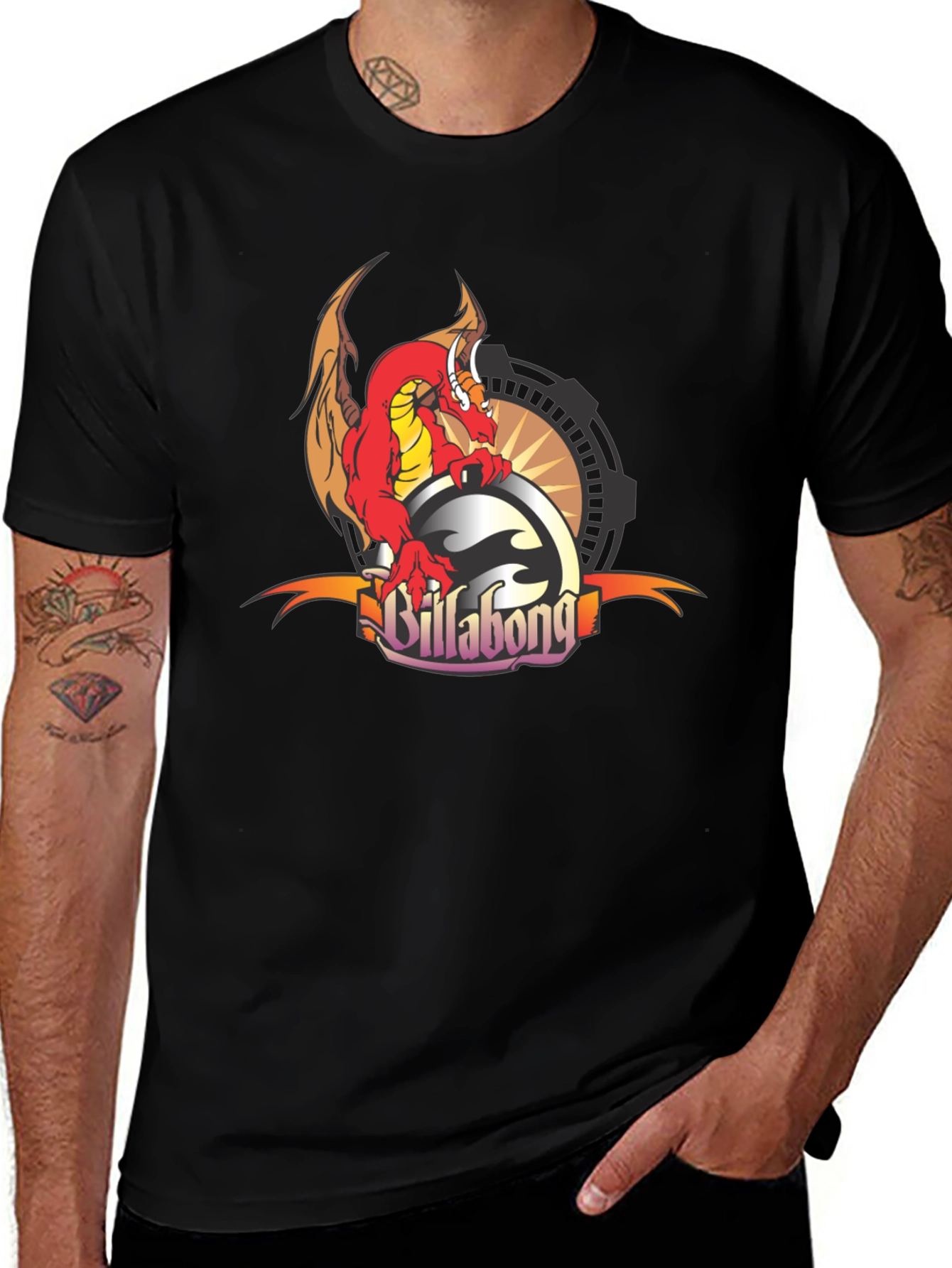 Dragon Billabong Graphic Print T-Shirt