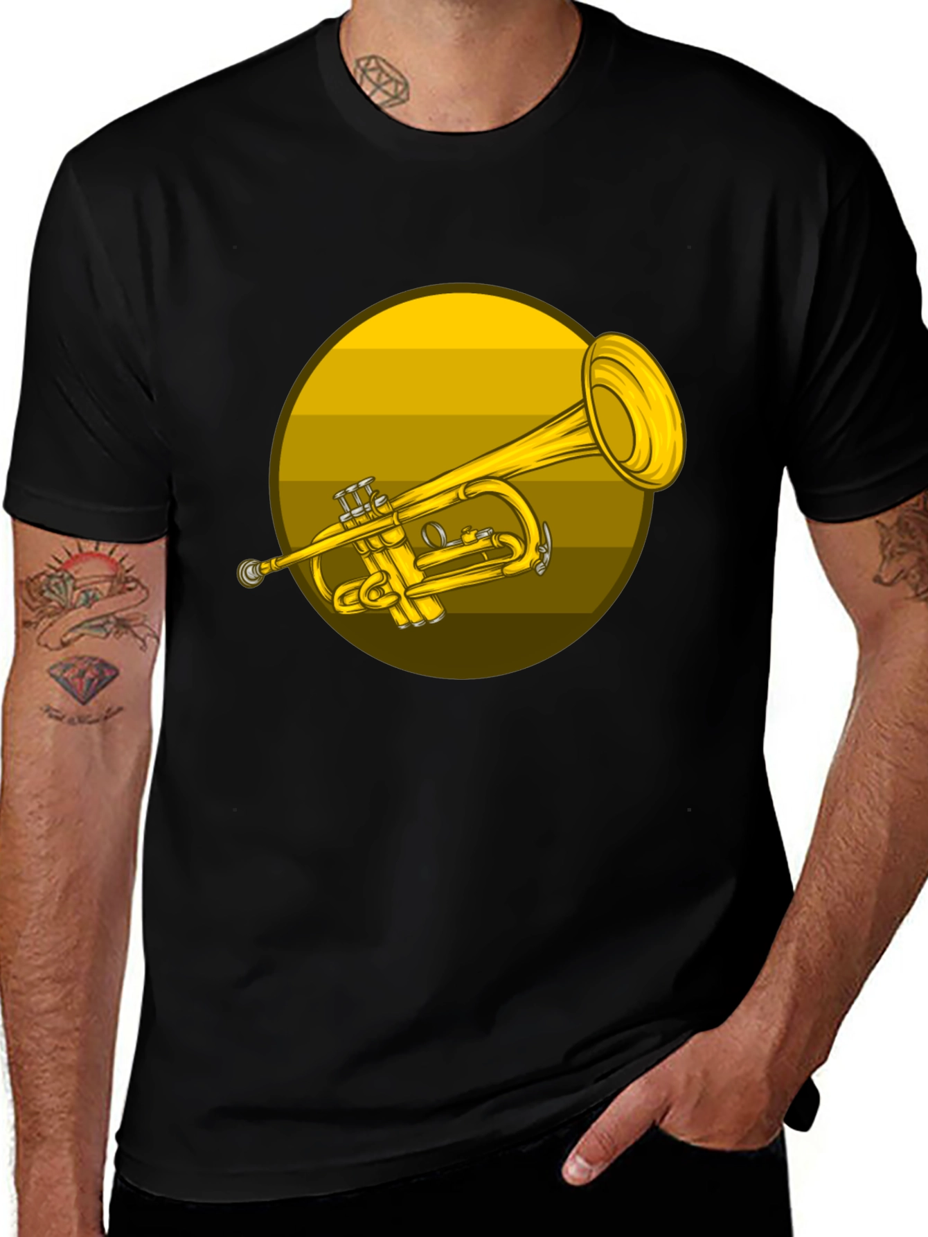 Variant 16 of Trumpet Graphic T-Shirt - Music Lover Tee