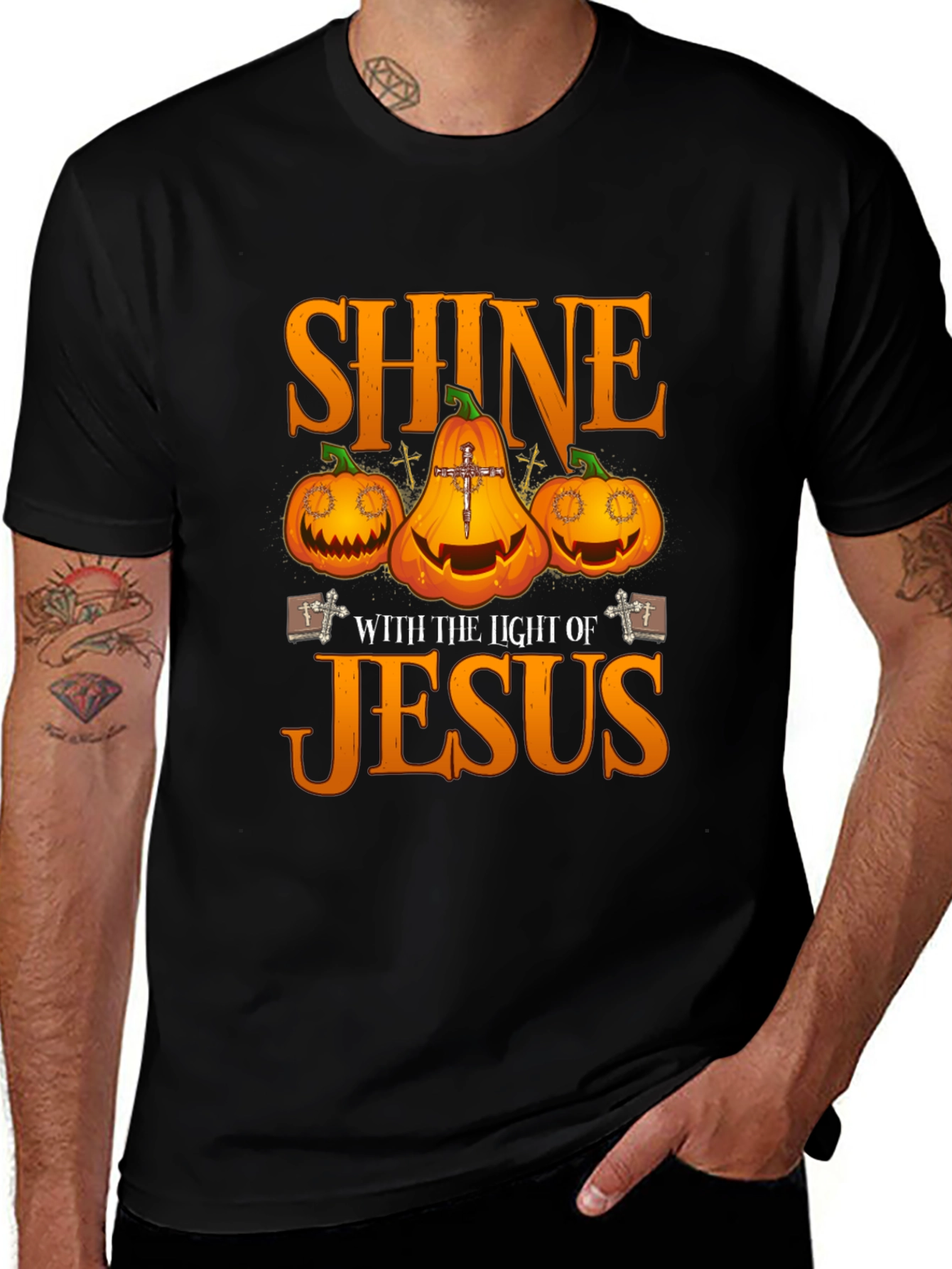Shine with the Light of Jesus Halloween T-Shirt