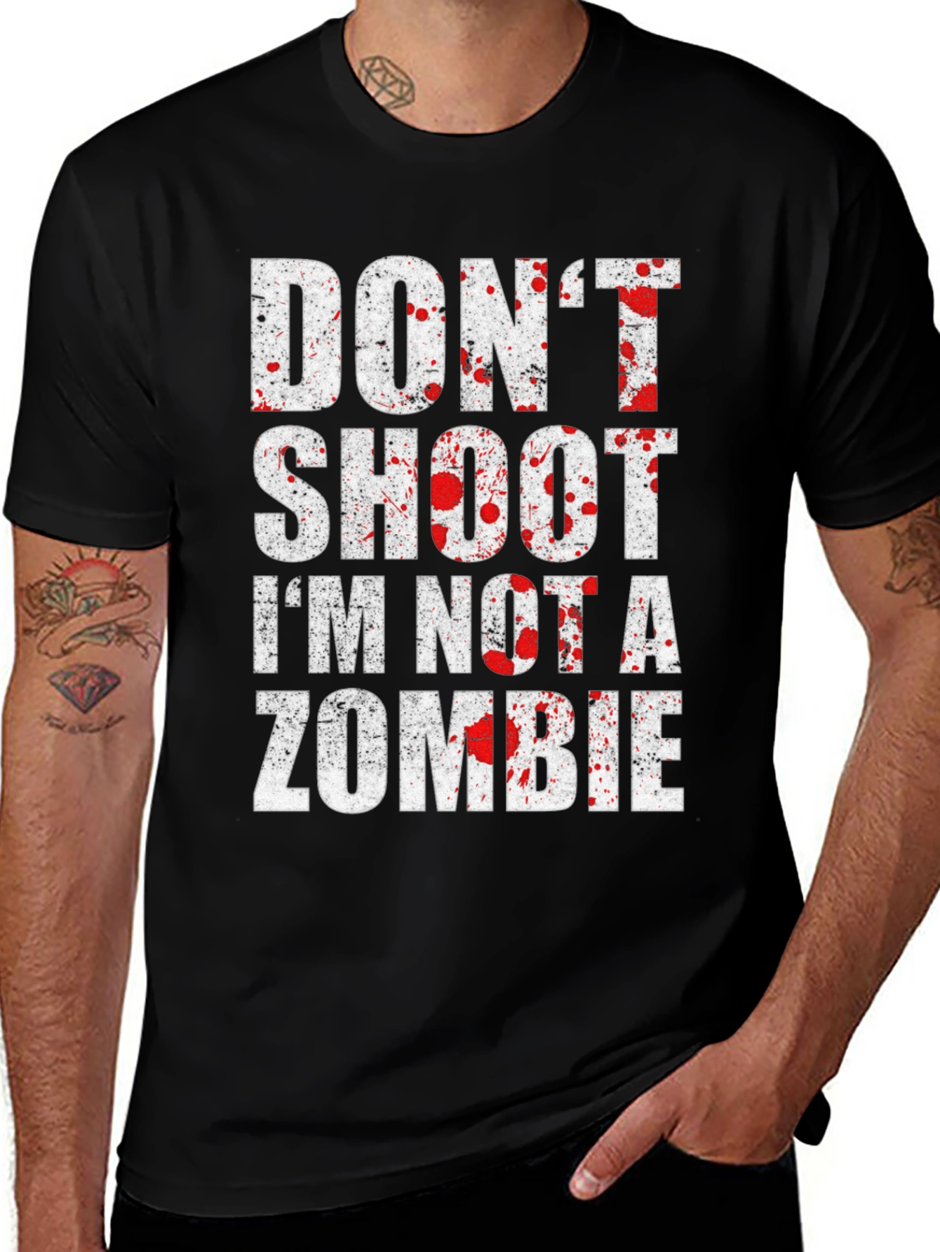 Black Don't Shoot Zombie Graphic Tee main image