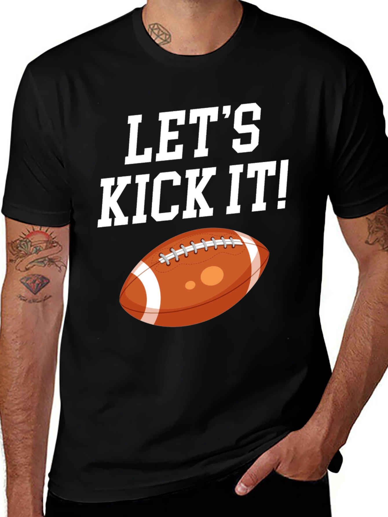 Let's Kick It Football Graphic Tee