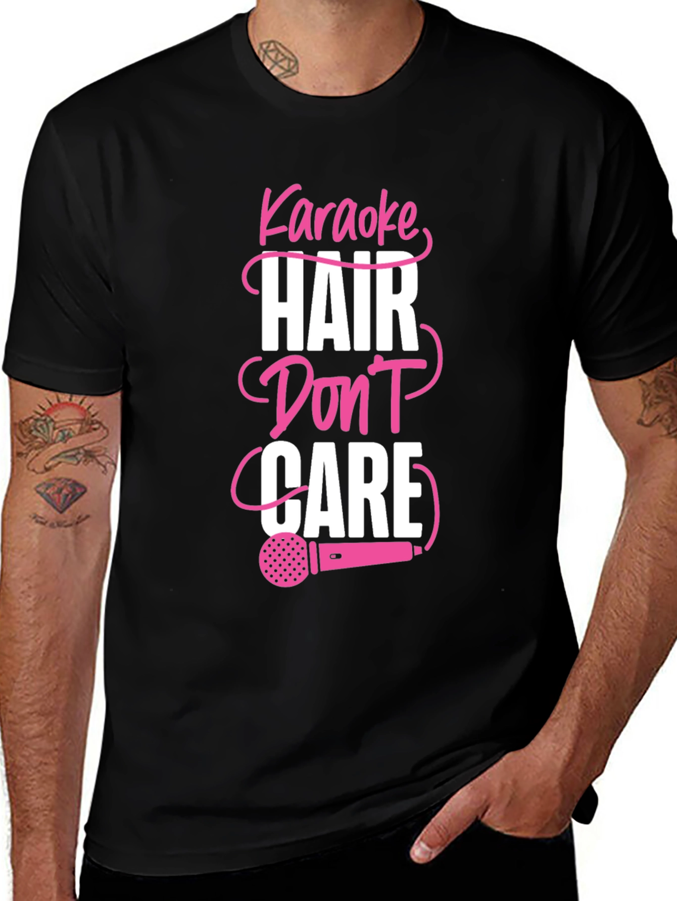 Variant 24 of Karaoke Hair Don't Care Graphic Tee