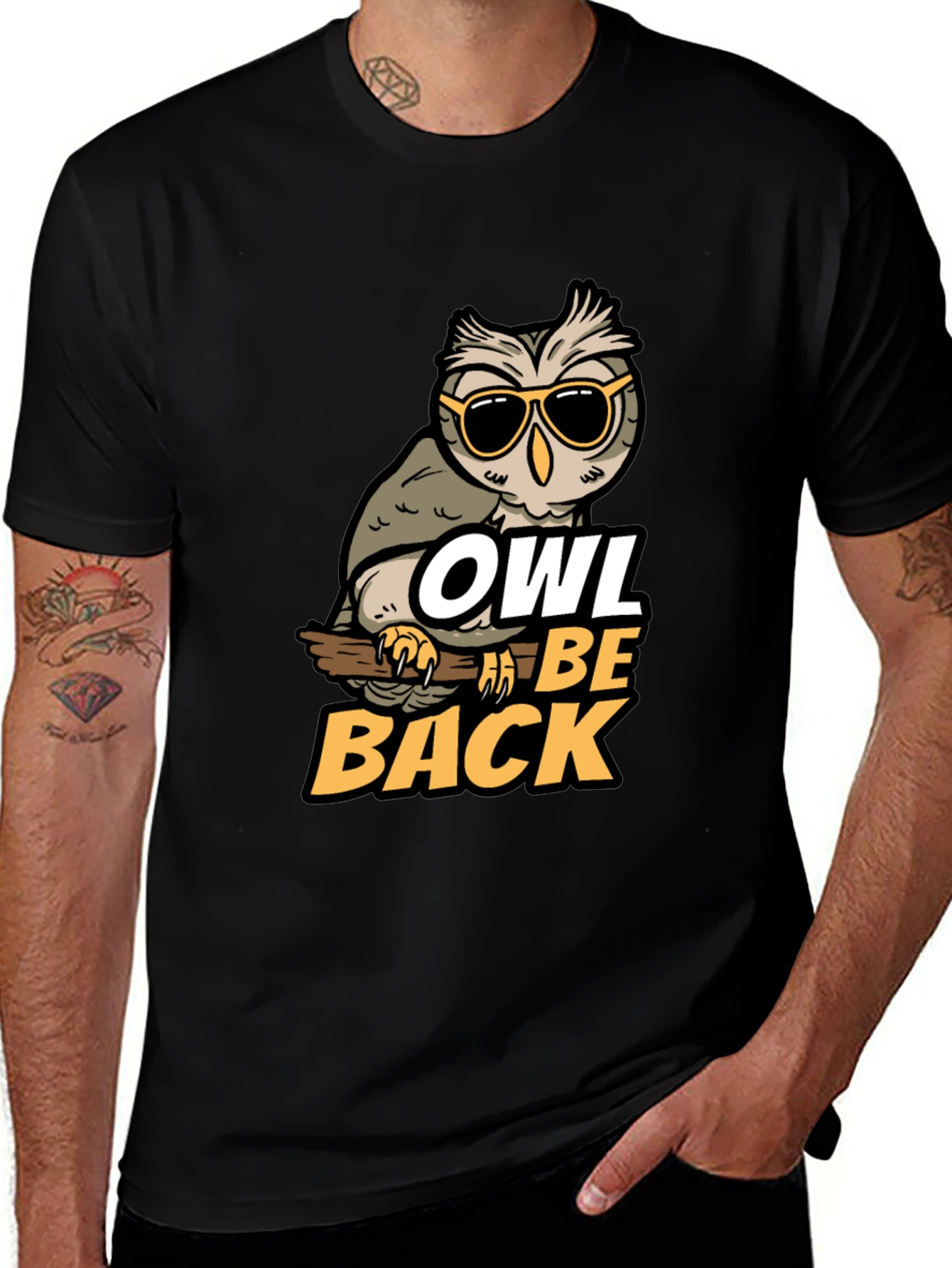 Variant 20 of Owl Be Back Graphic Tee - Funny Bird Pun T-Shirt
