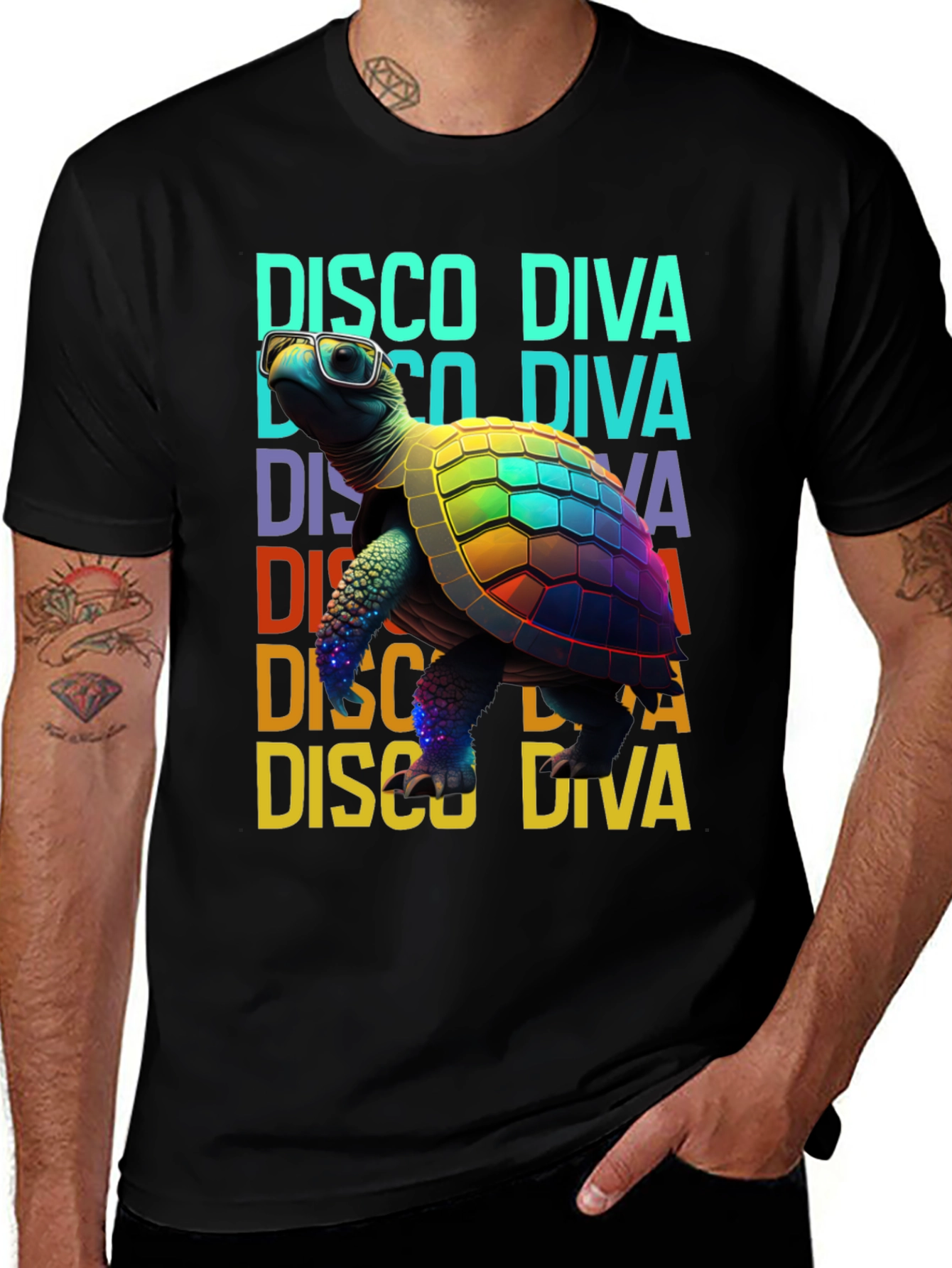 Variant 14 of Disco Diva Turtle T-Shirt