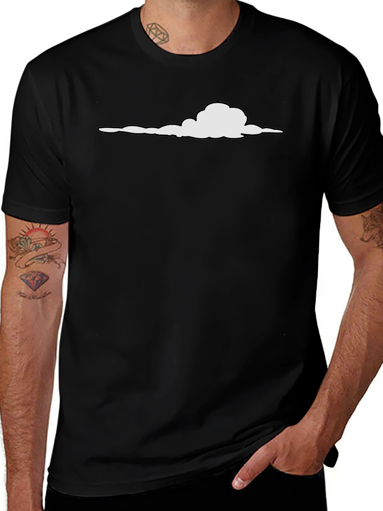 Variant 19 of Black Cloud Graphic Tee - Casual Comfort