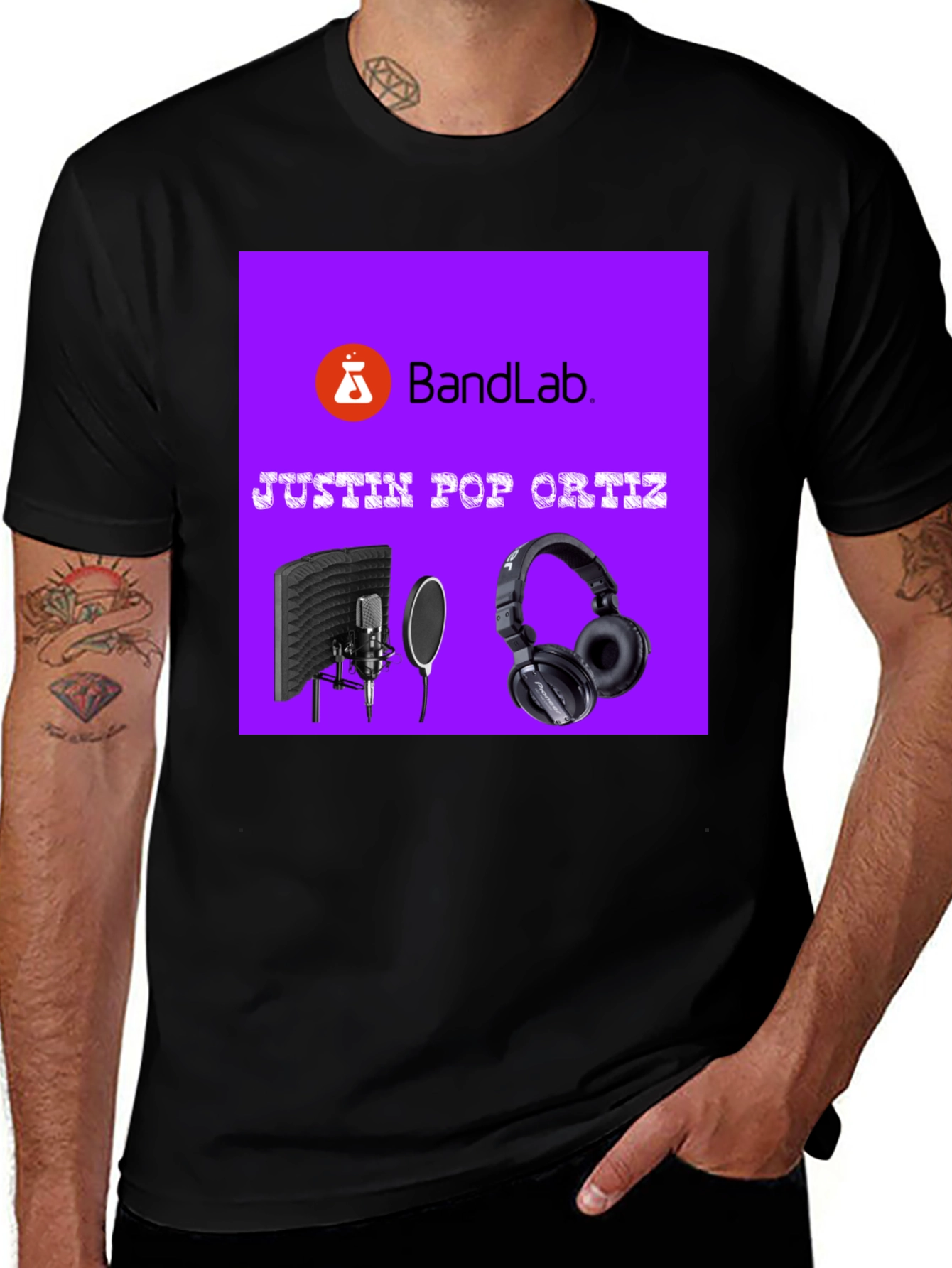 Variant 3 of BandLab Justin Pop Ortiz Black T-Shirt