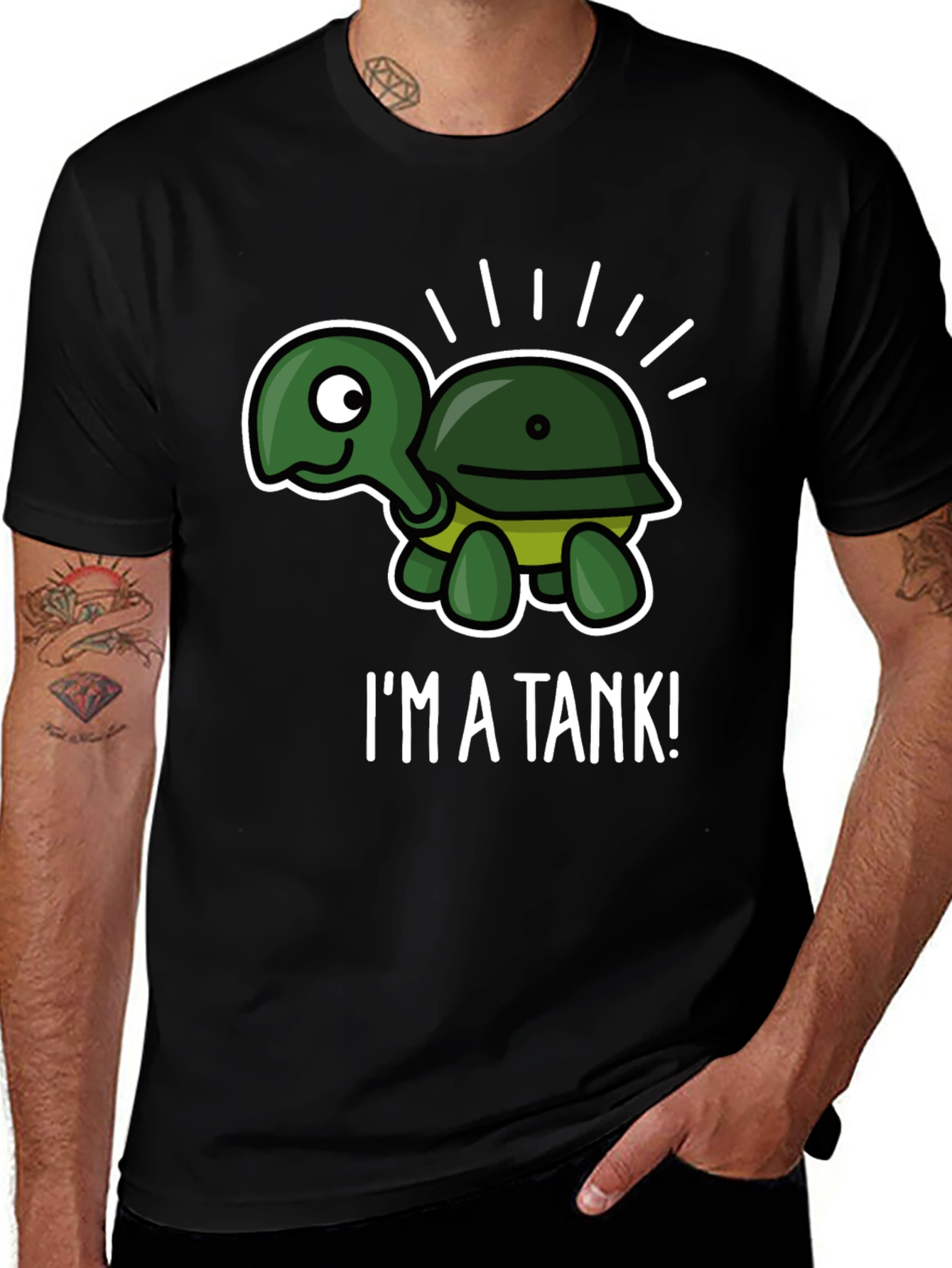 Variant 27 of I'm A Tank! Funny Turtle Graphic T-Shirt