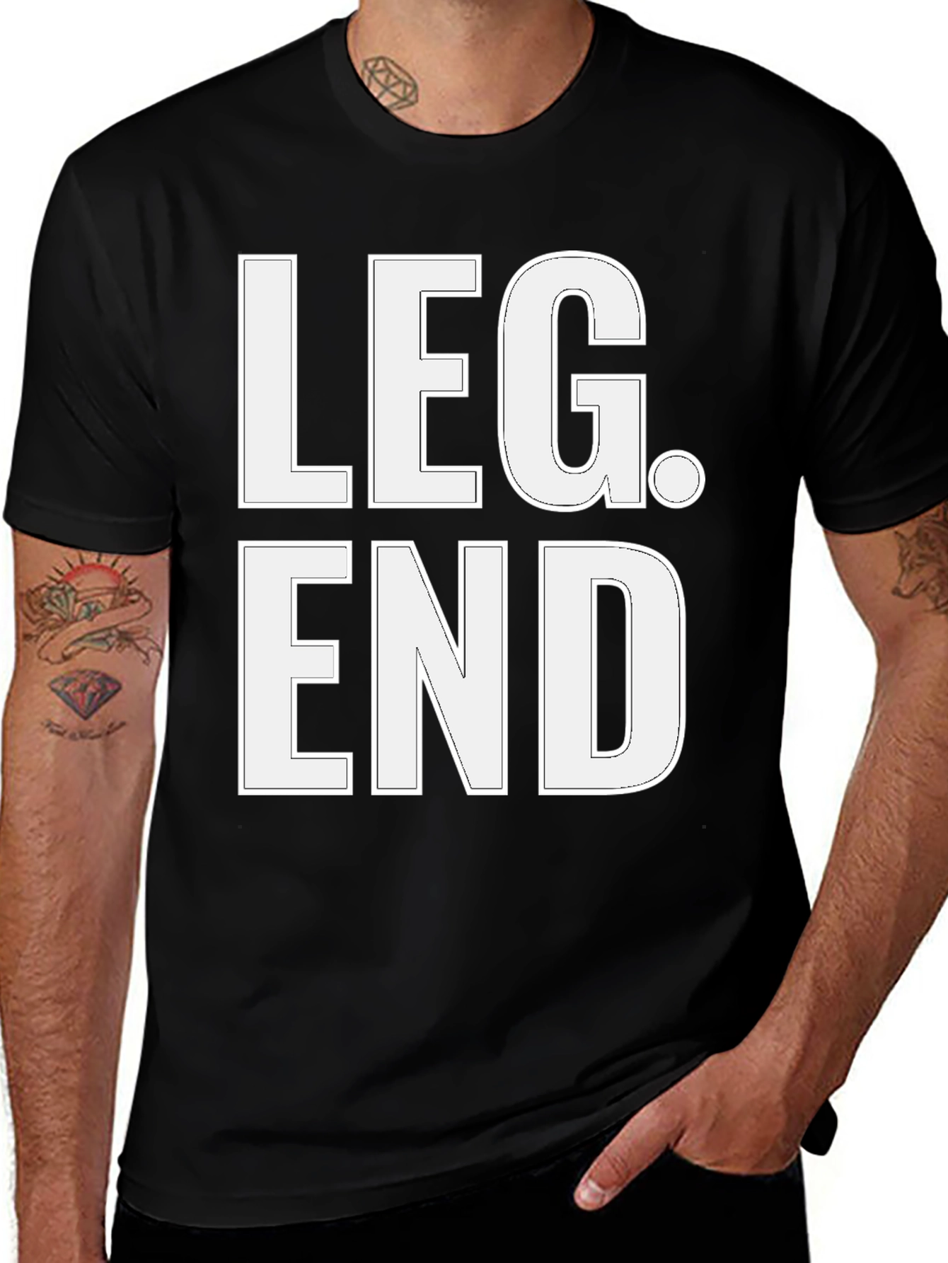 Black Legend Graphic Tee - Bold Statement Shirt main image