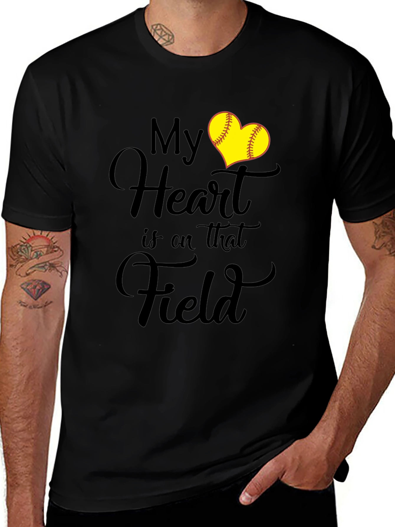 Variant 13 of My Heart is on that Field Softball Lover T-Shirt
