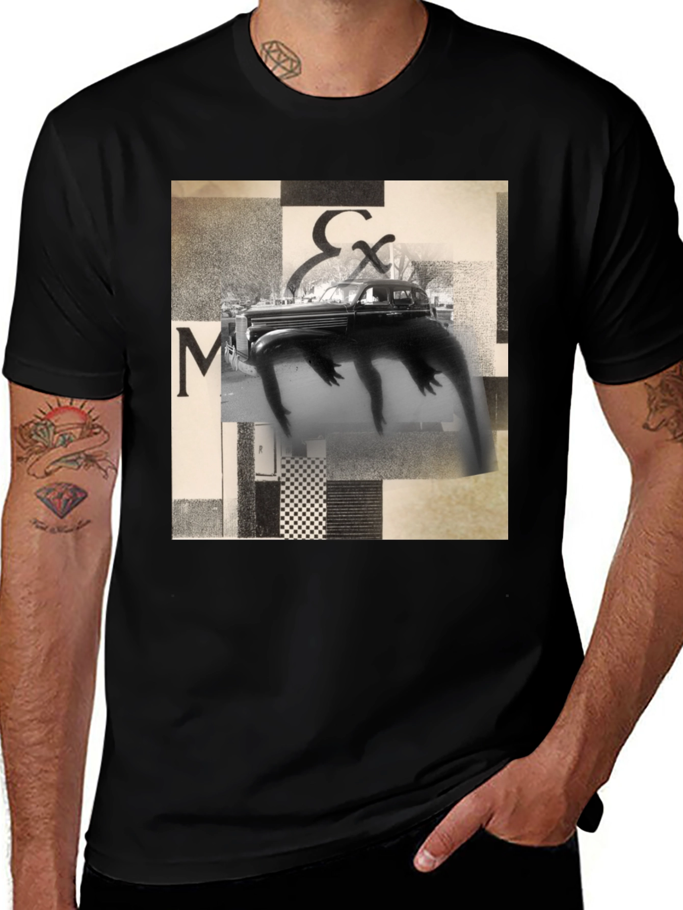 Abstract Art Black T-Shirt