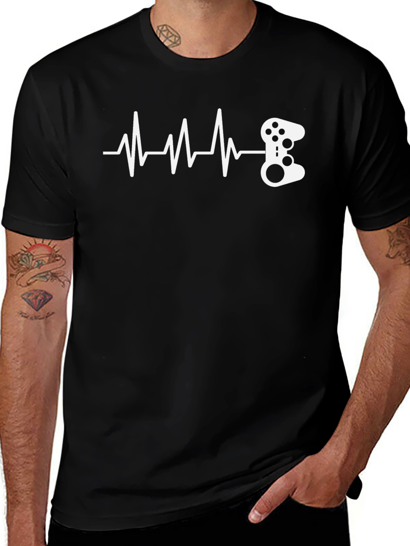 Variant 14 of Gamer Heartbeat T-Shirt - Passion for Gaming