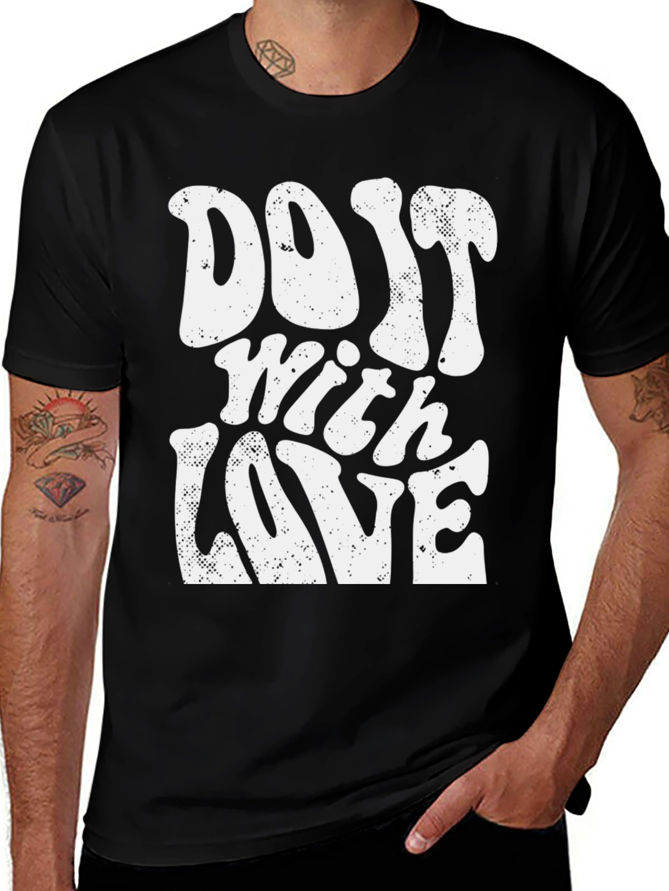Variant 9 of Do It With Love Graphic T-Shirt - Black