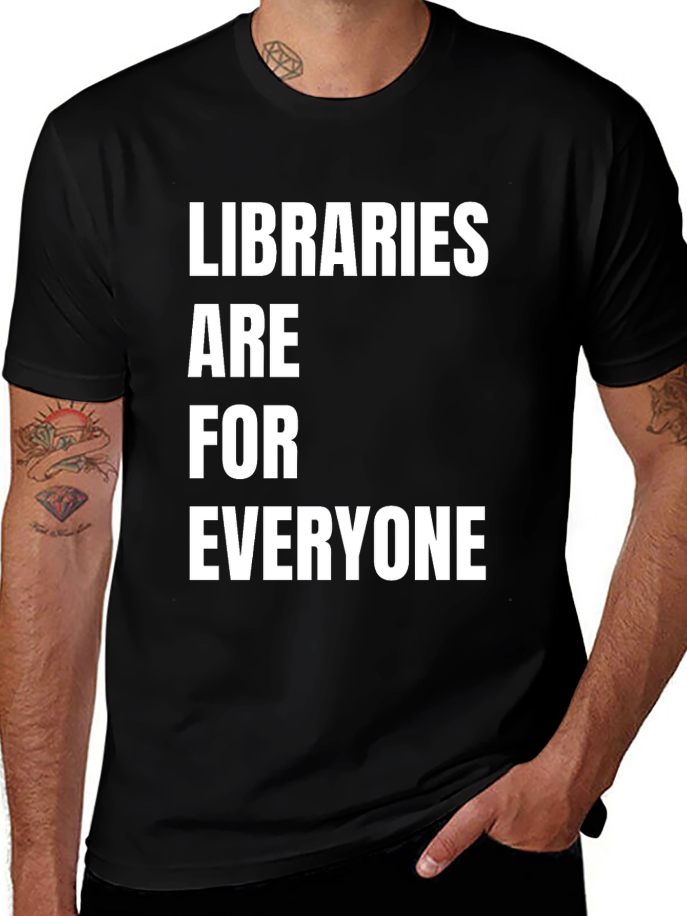 Variant 27 of Libraries Are For Everyone Black T-Shirt