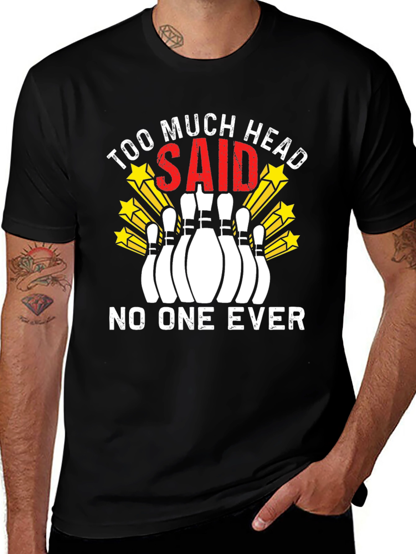 Variant 11 of Too Much Head Bowling T-Shirt