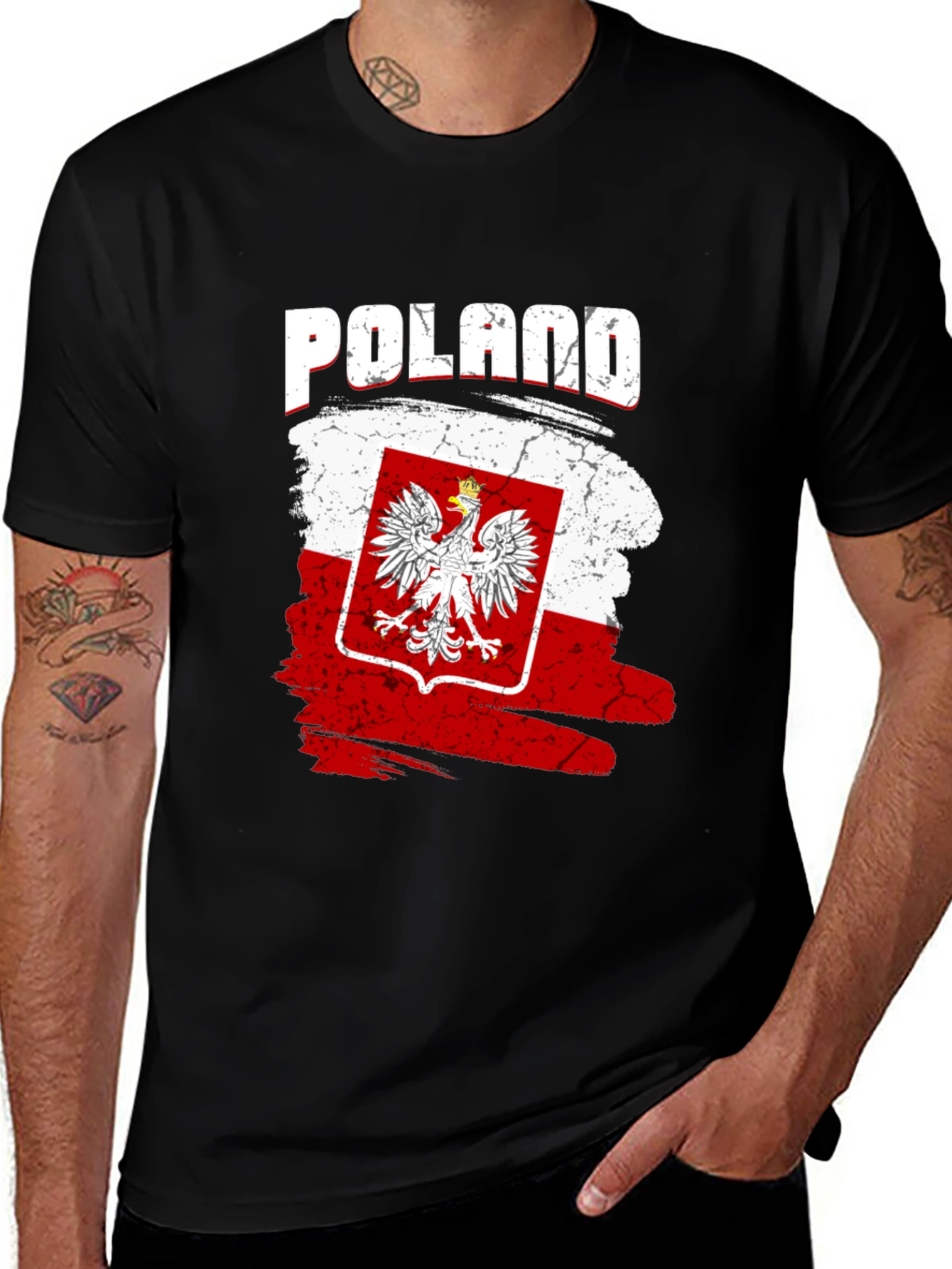 Poland Flag T-Shirt Patriotic Polish Pride Tee