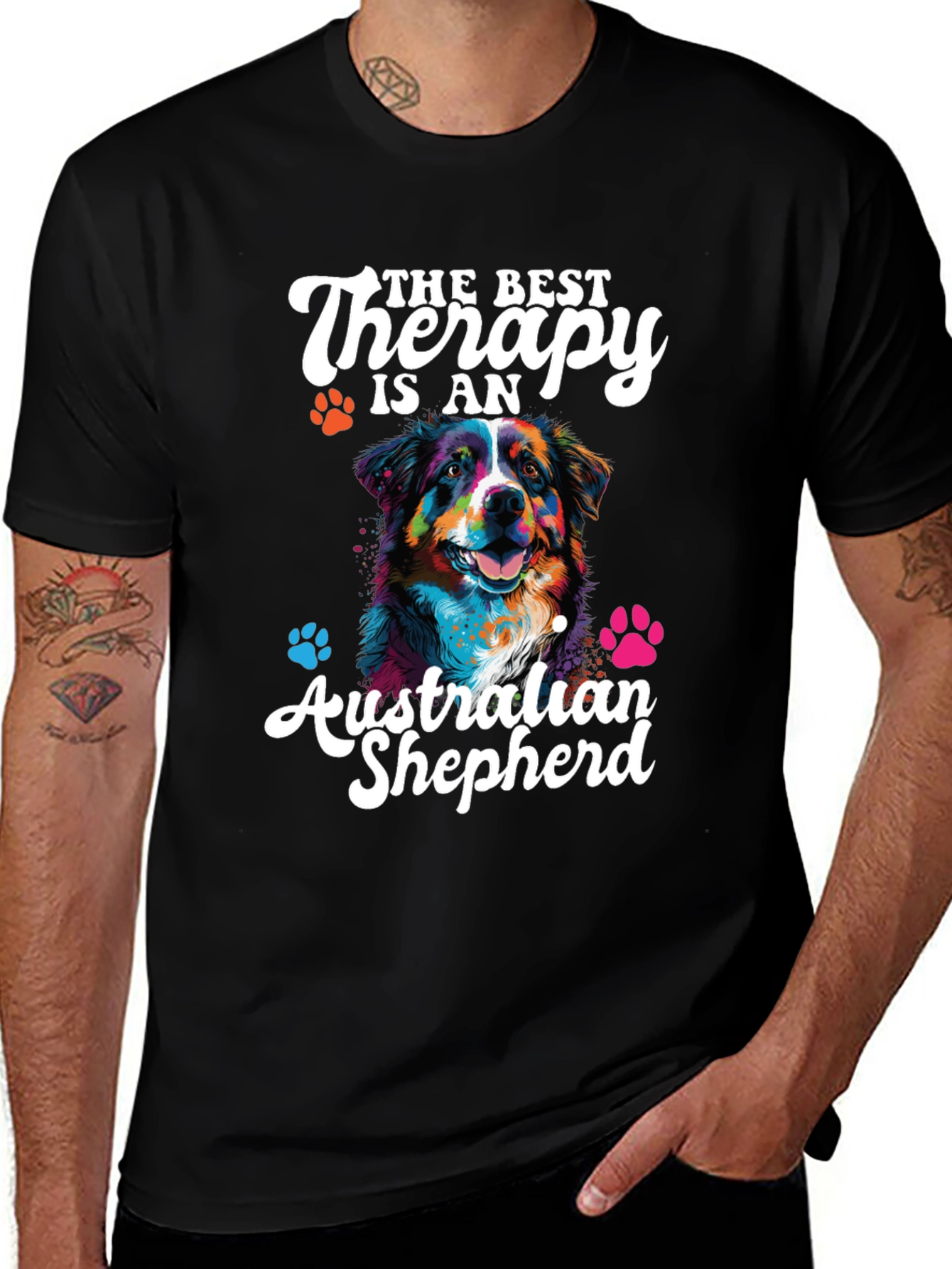 Best Therapy Australian Shepherd Graphic Tee