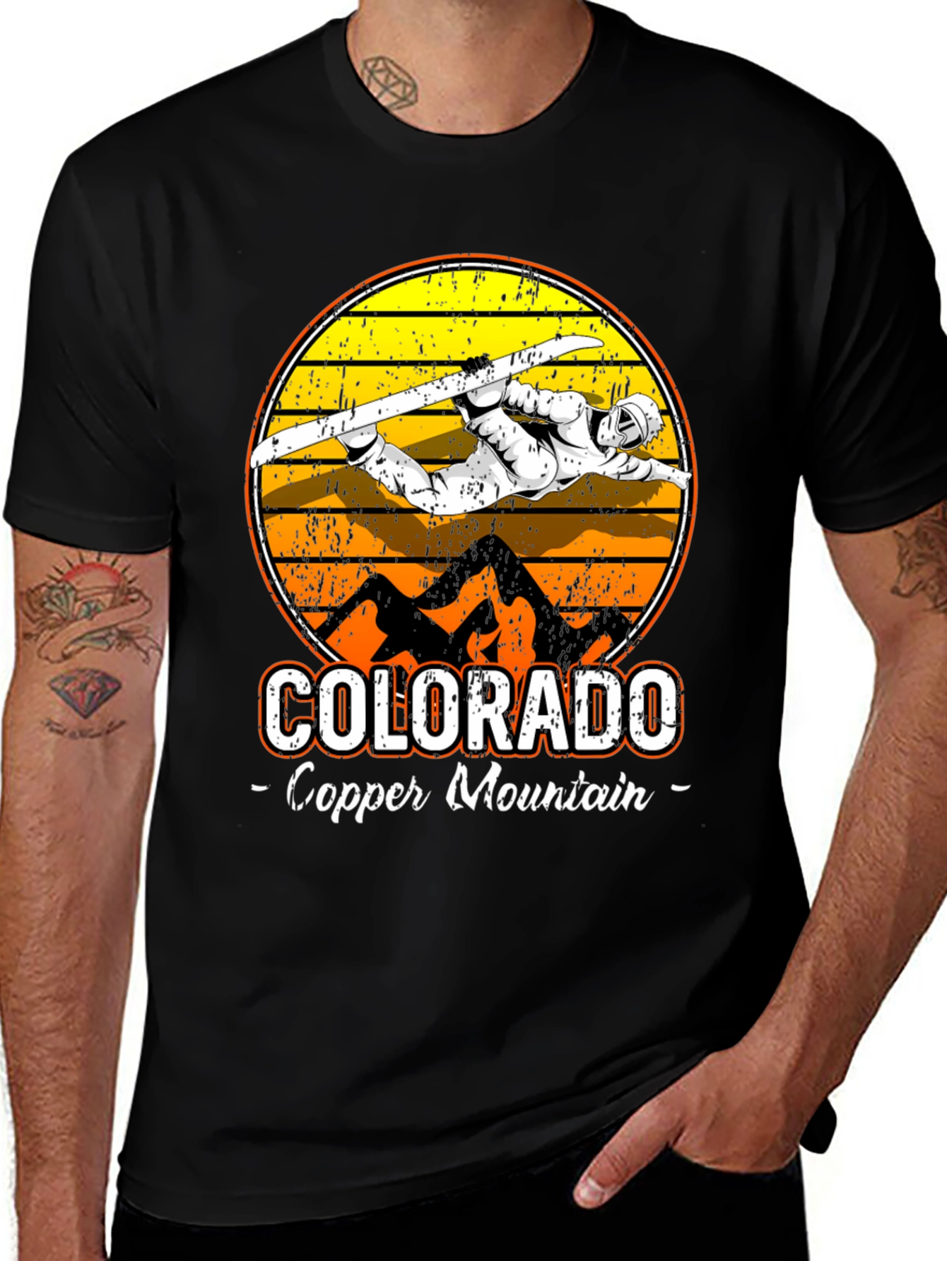 Variant 11 of Colorado Copper Mountain Ski T-Shirt